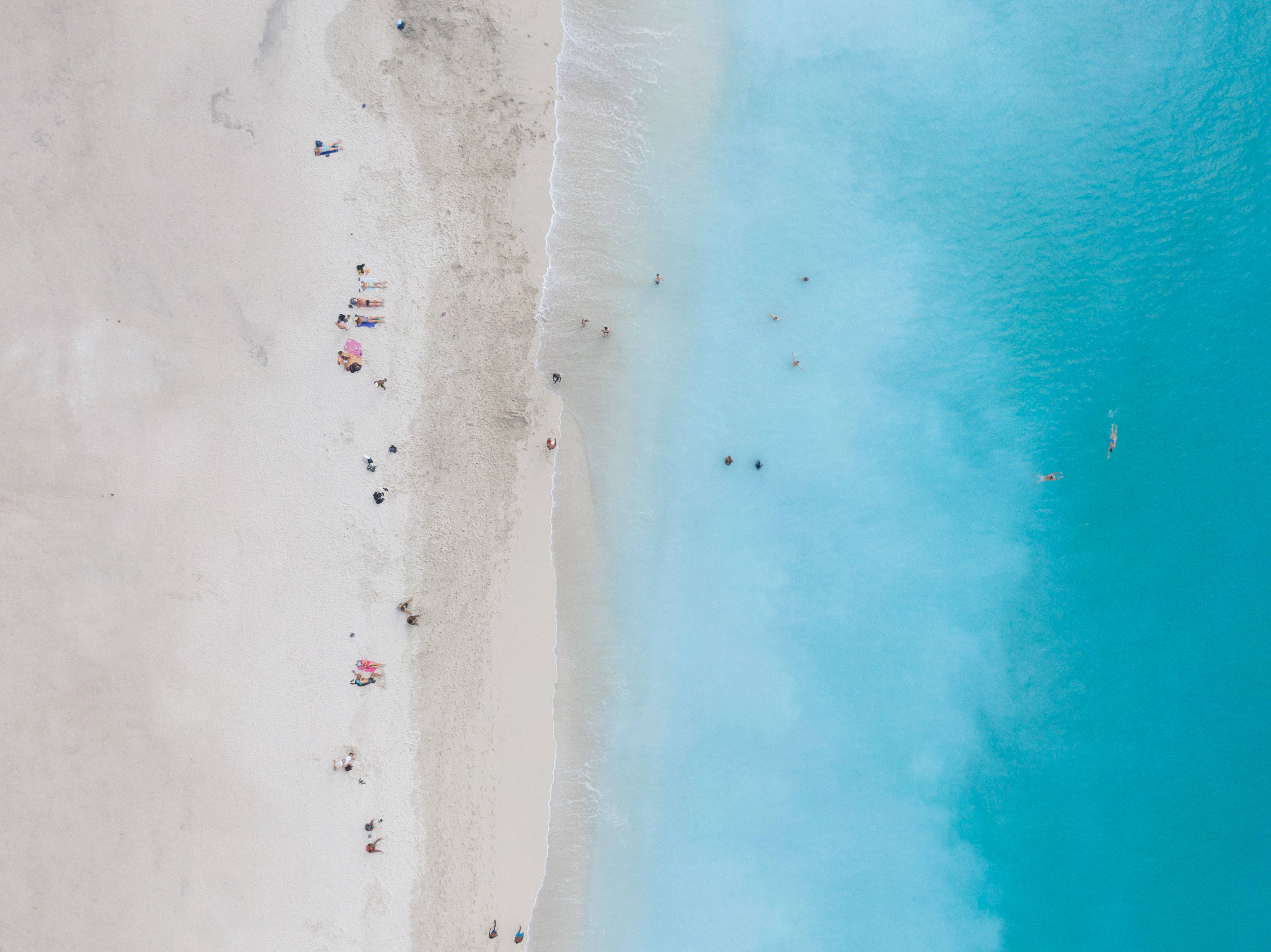 Cabo Verde, white sand beach, turquoise ocean water, 4K Desktop Wallpaper