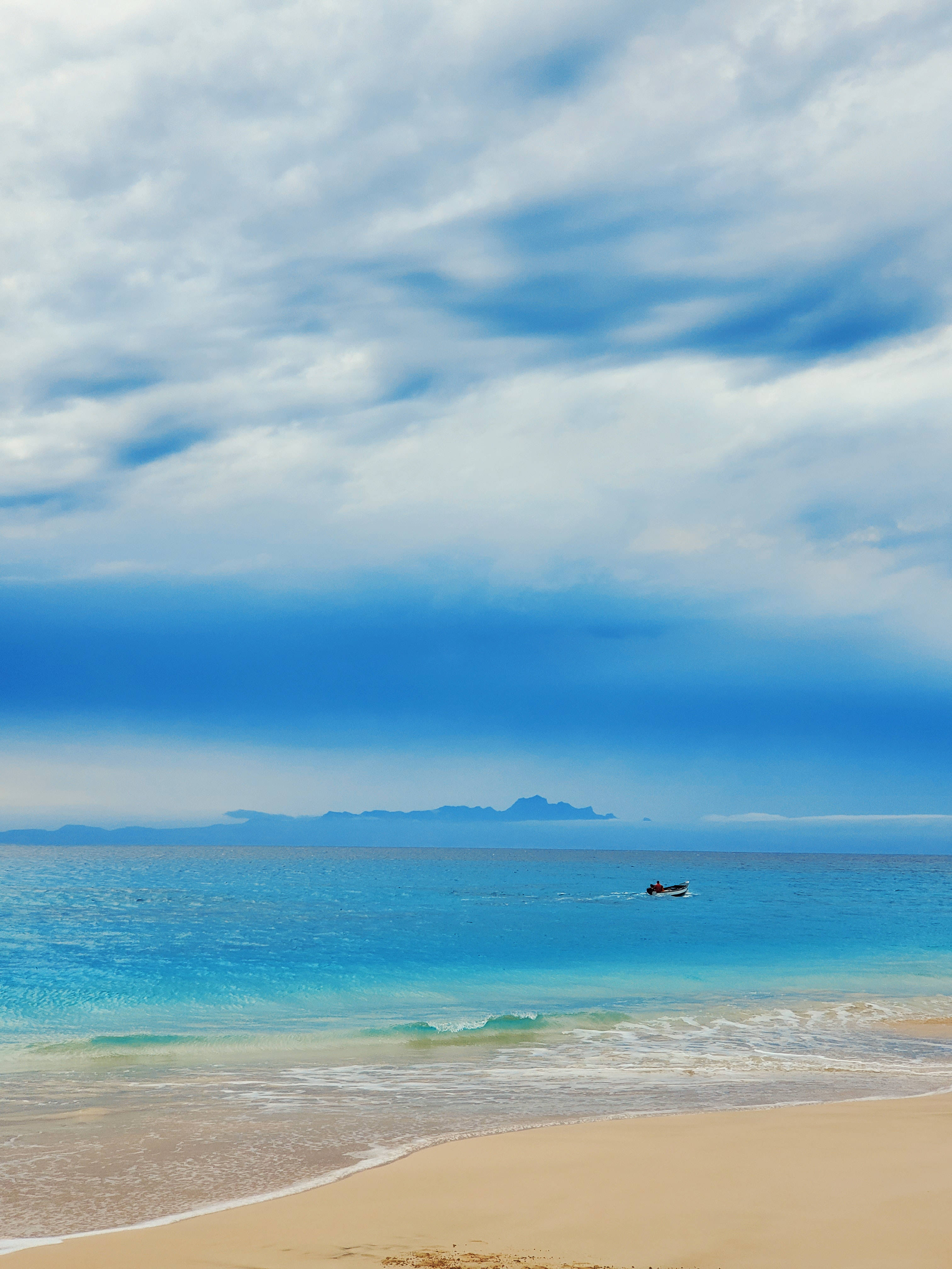 Cabo Verde, turquoise waters, vast blue sky, 4K Phone Wallpaper