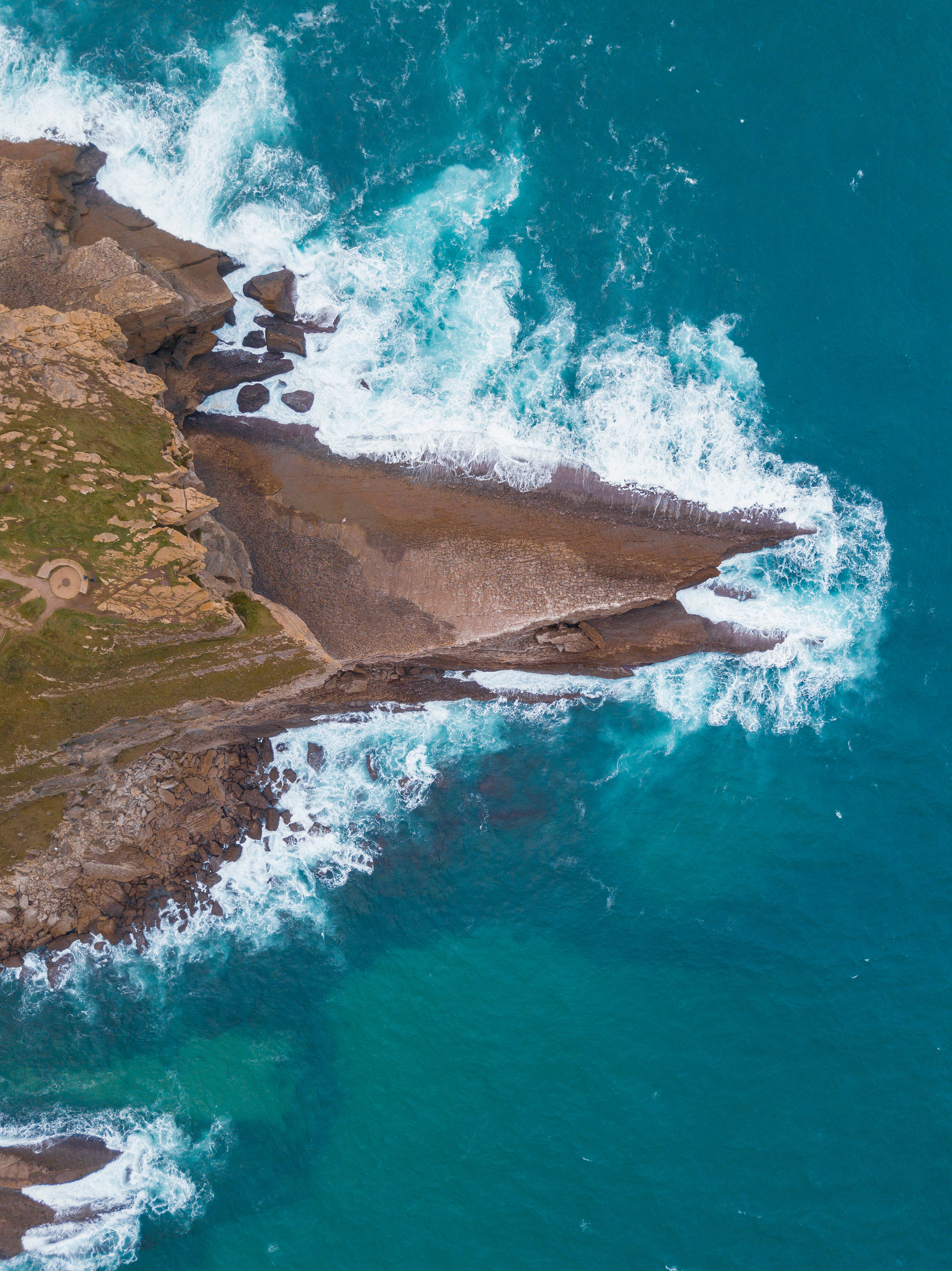 Cabo Verde, turquoise waves, rugged cliffs, 4K Phone Wallpaper