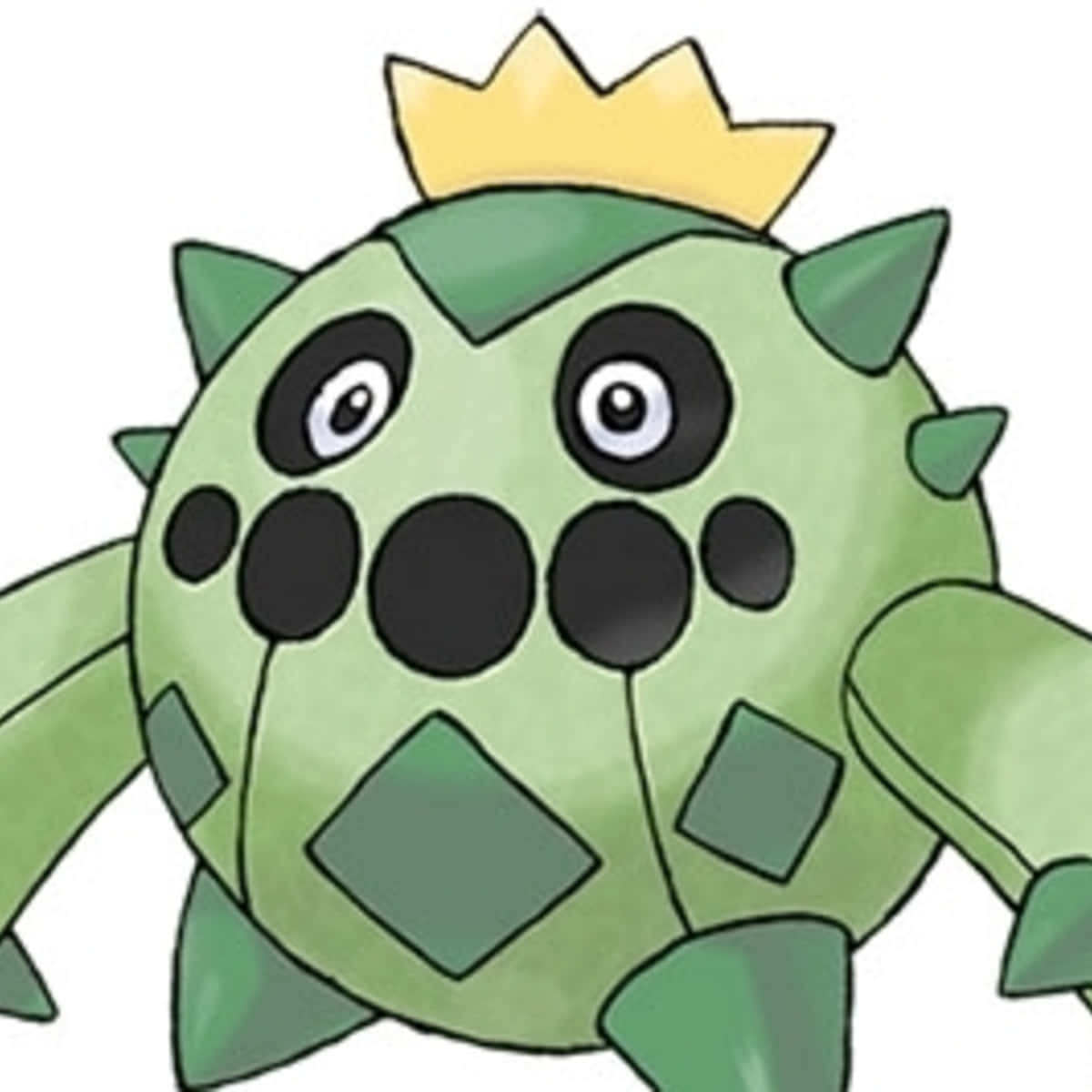 Cacnea, green spiky, yellow crown, SD Desktop Wallpaper