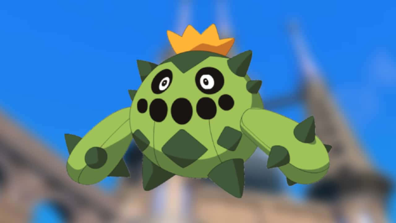 Cacnea, green spiky, yellow crown, HD Desktop Wallpaper