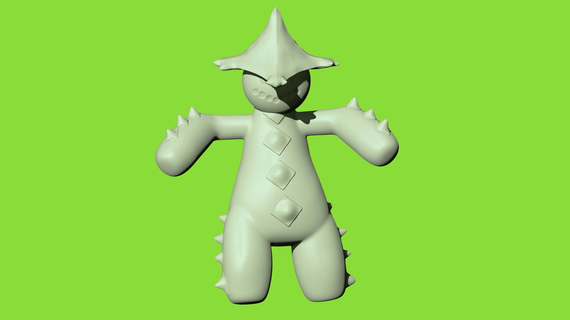Cacturne, 3D-rendered, pointed hat, Full HD Desktop Wallpaper