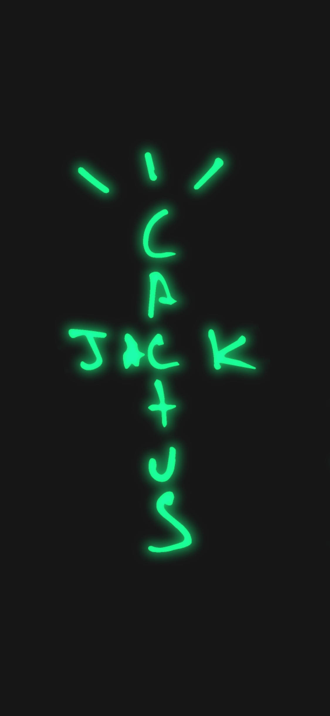 Cactus Jack Travis Scott, neon green, glowing green neon sign, Full HD Phone Wallpaper