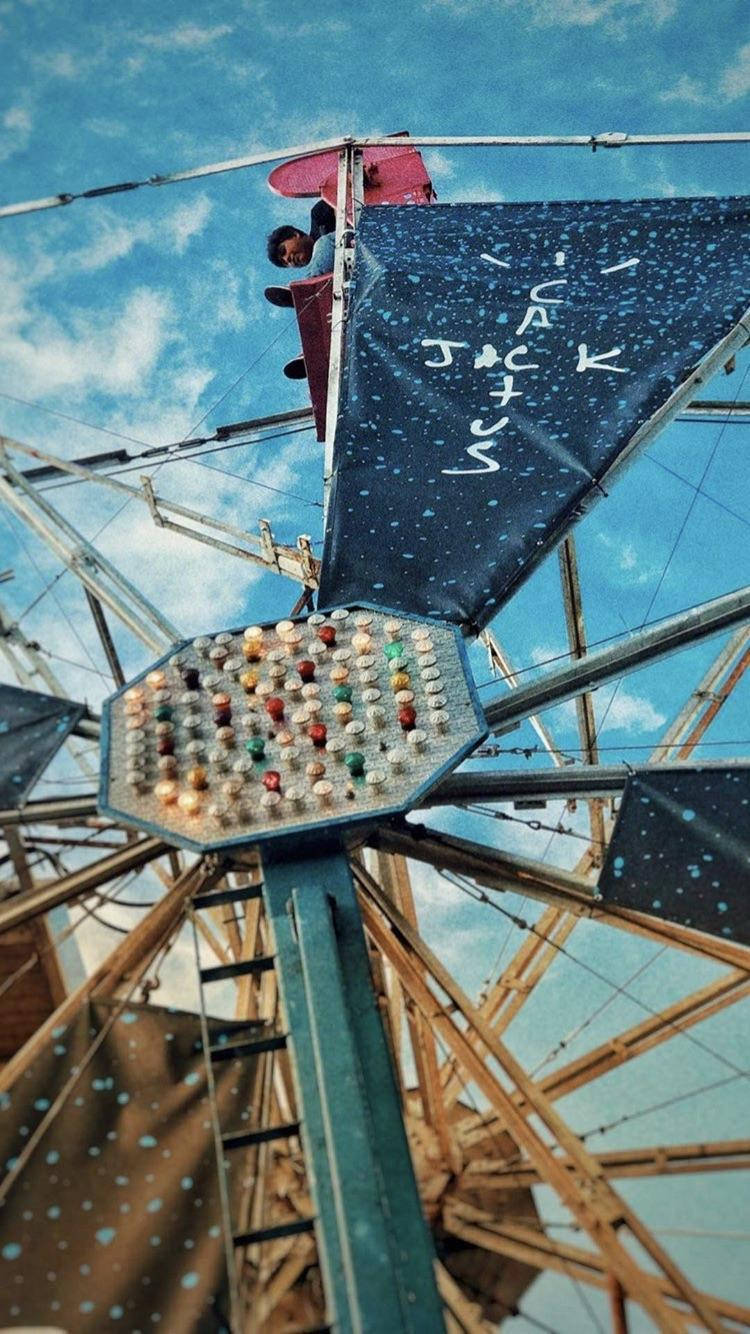 Cactus Jack Travis Scott, Ferris Wheel, colorful, HD Phone Wallpaper