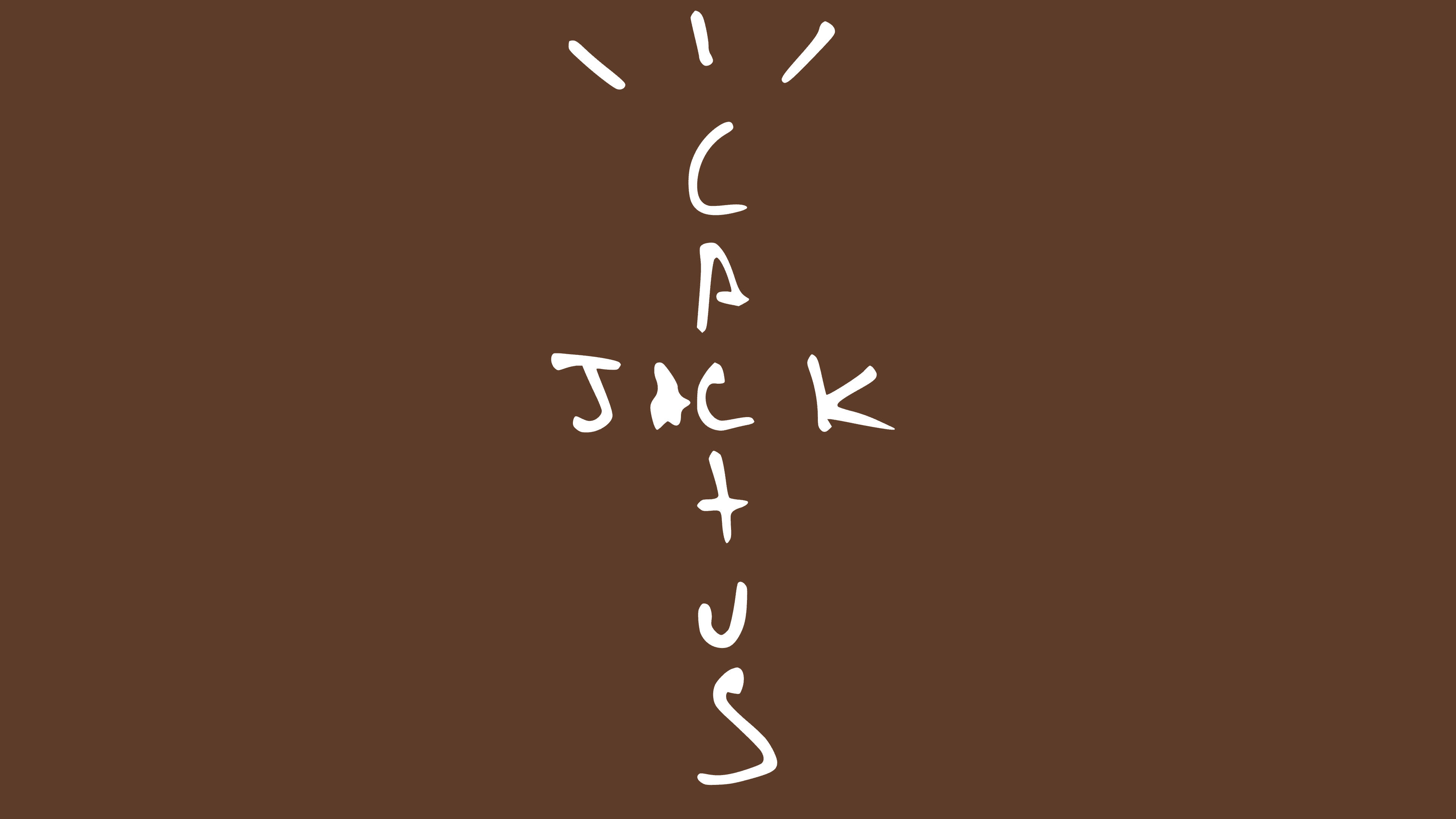 Cactus Jack, white handwritten text, sparkles, 4K Desktop Wallpaper