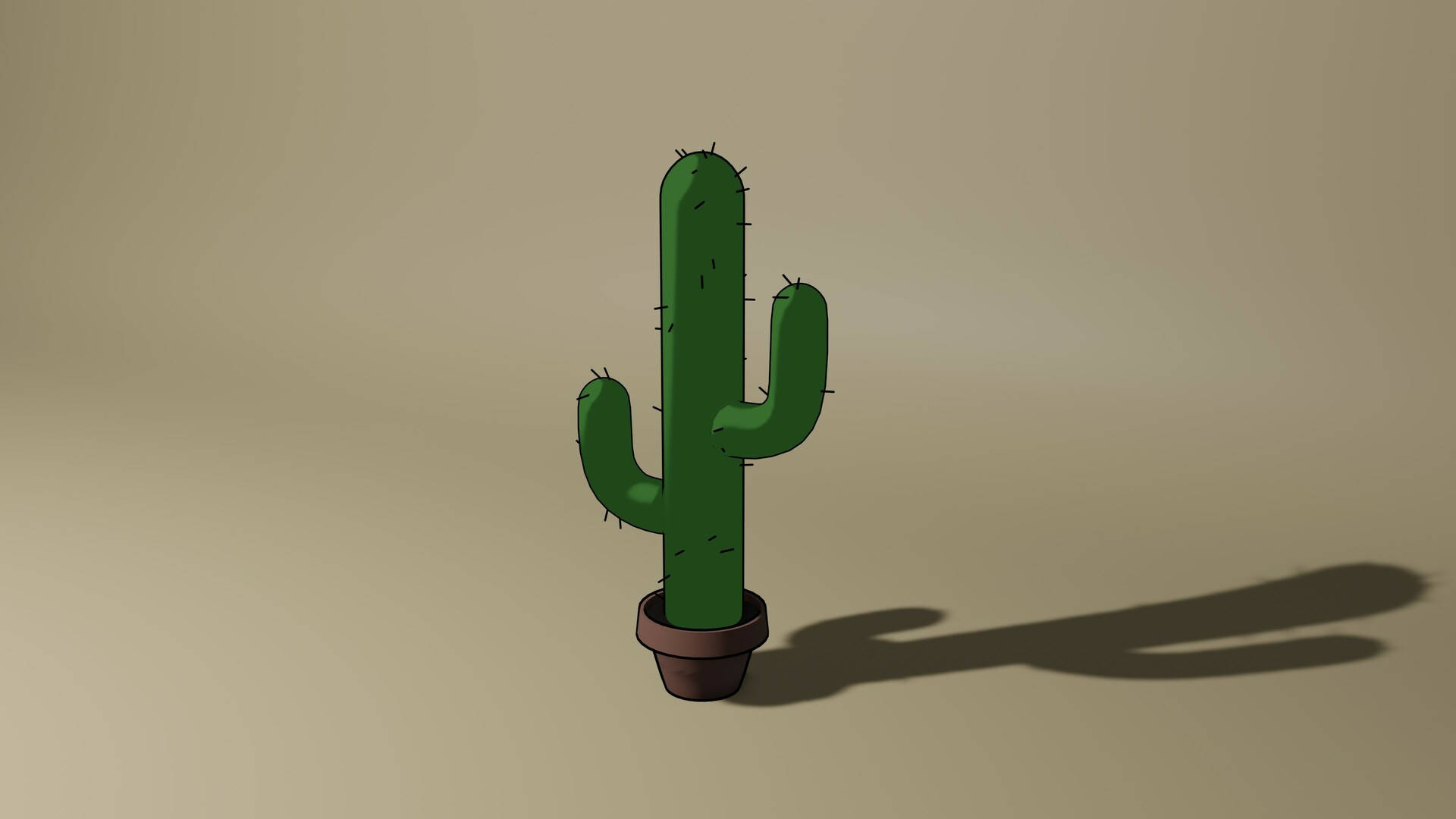 Cactus Jack, green cactus, spines, Full HD Desktop Wallpaper