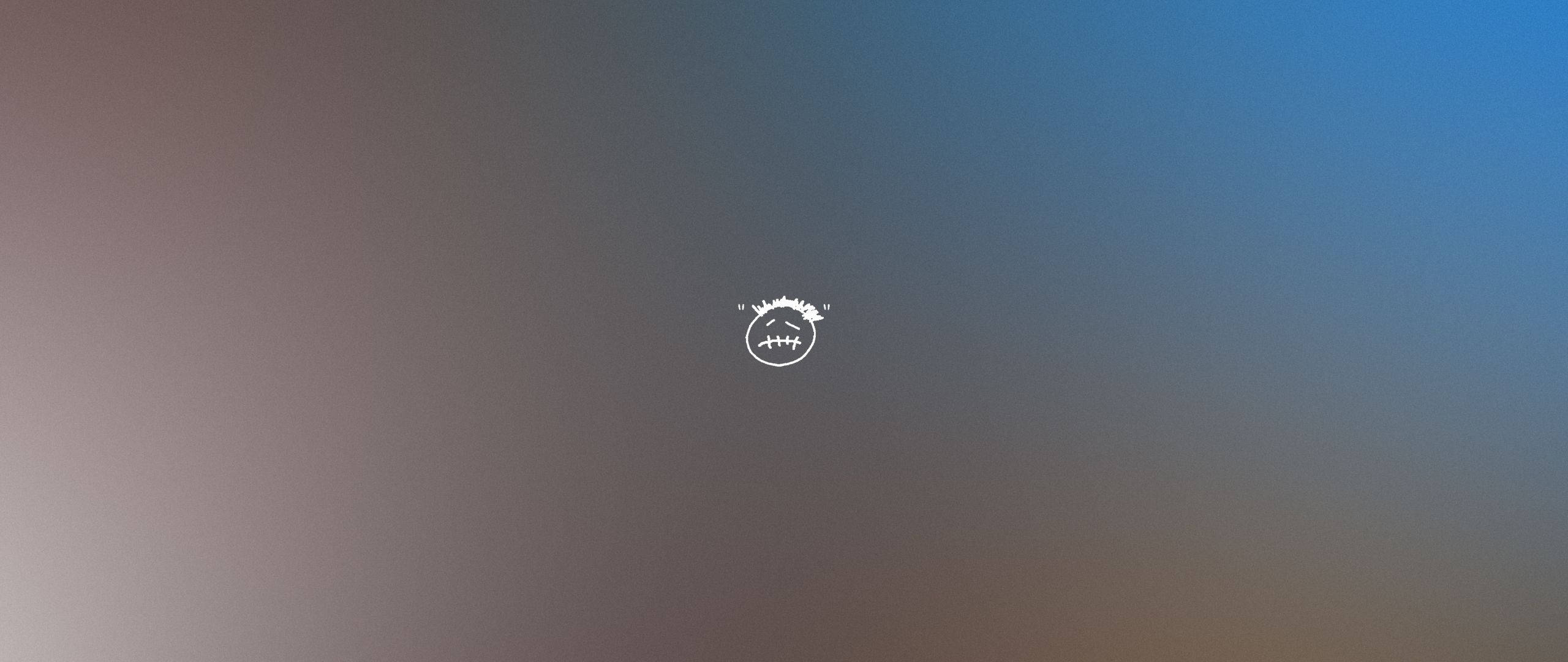 Cactus Jack, iconic face logo, white stitched smiley face, 2K Desktop Wallpaper