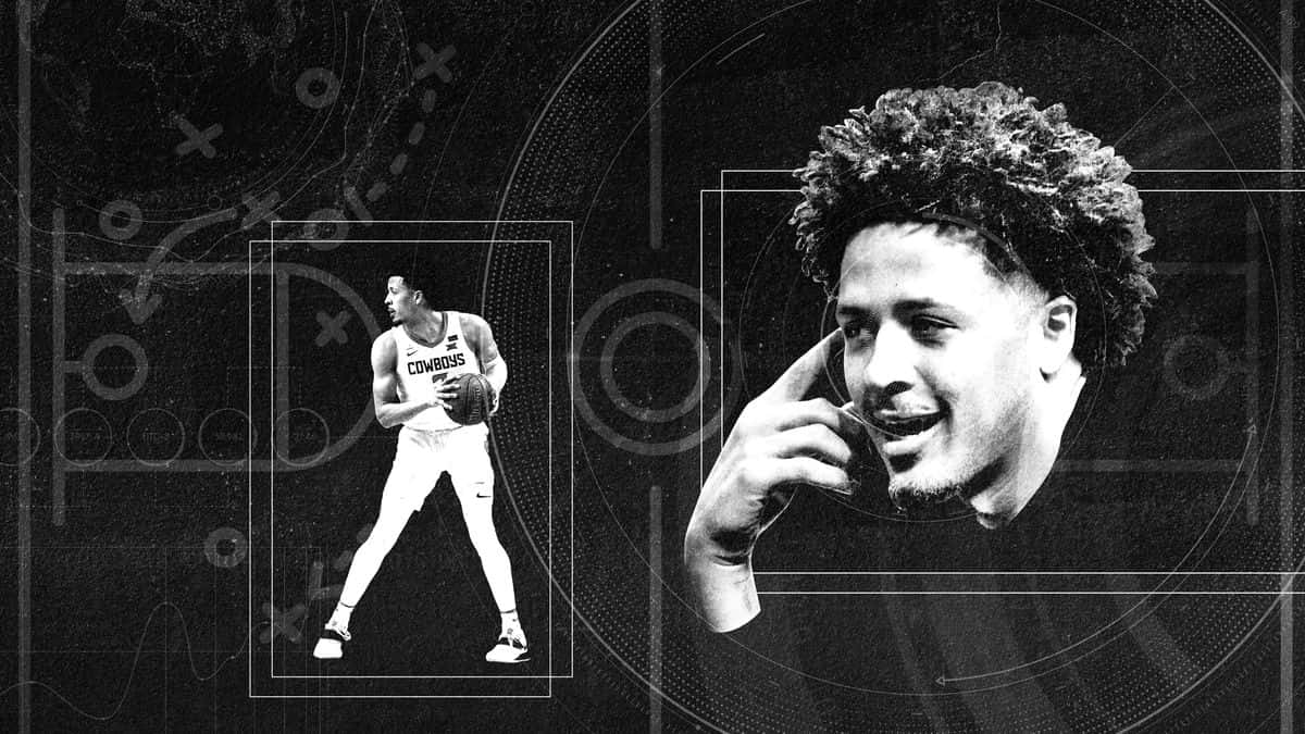 Cade Cunningham, black and white, graphic collage, SD Desktop Wallpaper