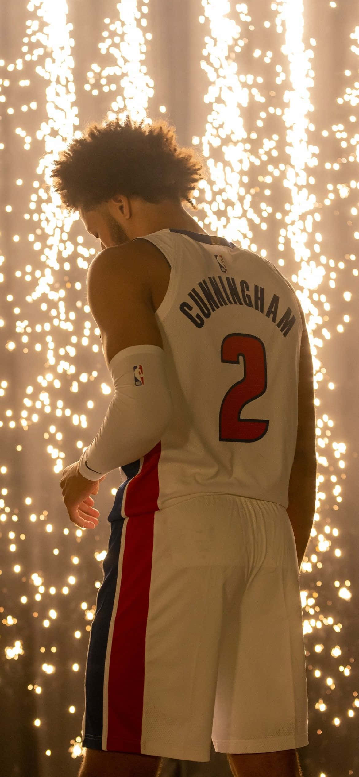 Cade Cunningham, white jersey, number two, Full HD Phone Wallpaper