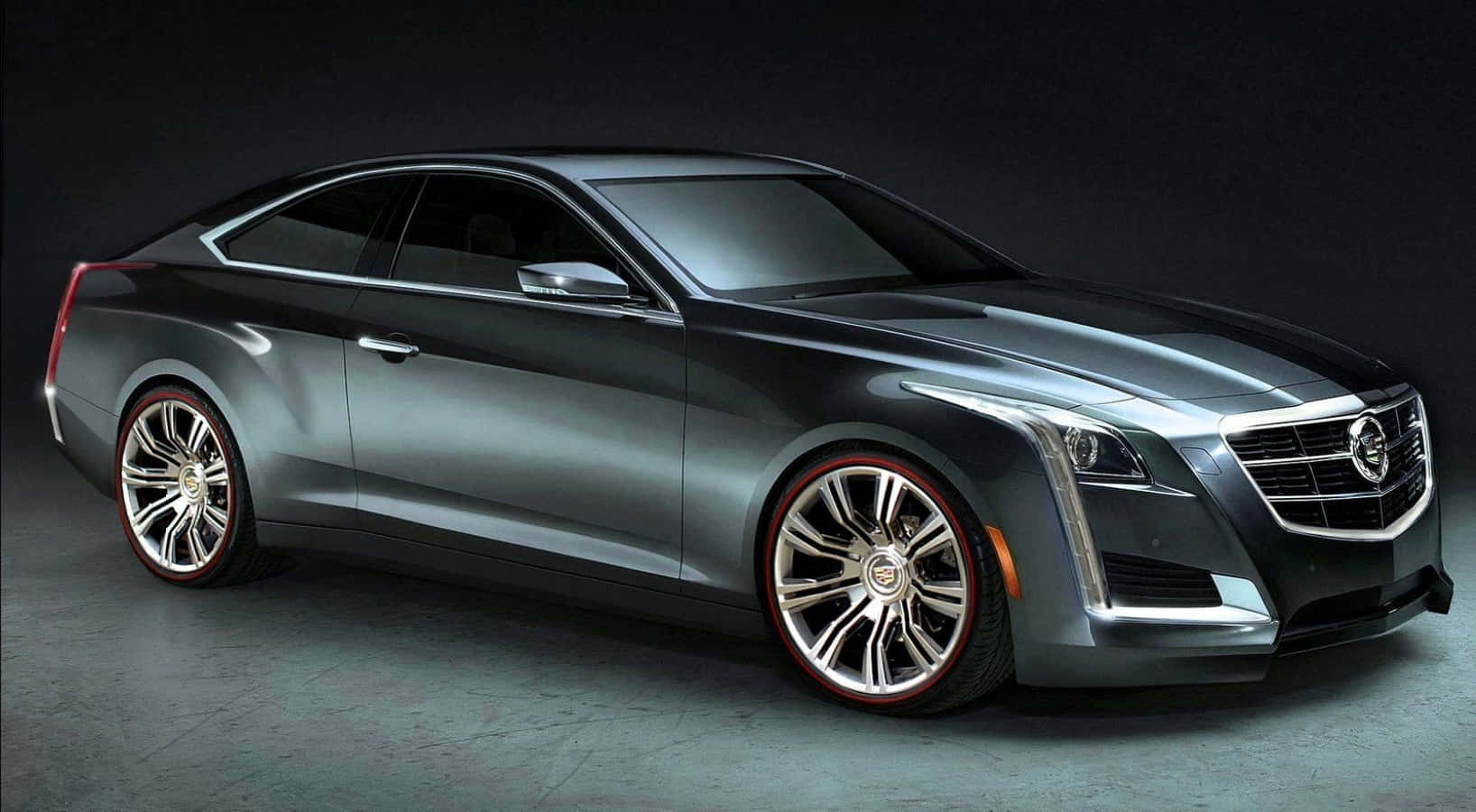 Cadillac CTS, silver, red-accented wheels, HD Desktop Wallpaper