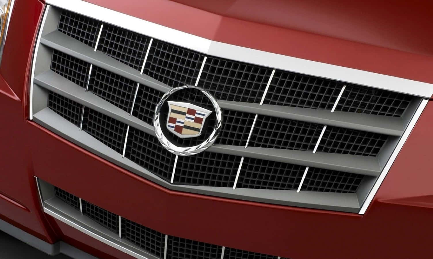 Cadillac CTS, red, chrome accents, HD Desktop Wallpaper