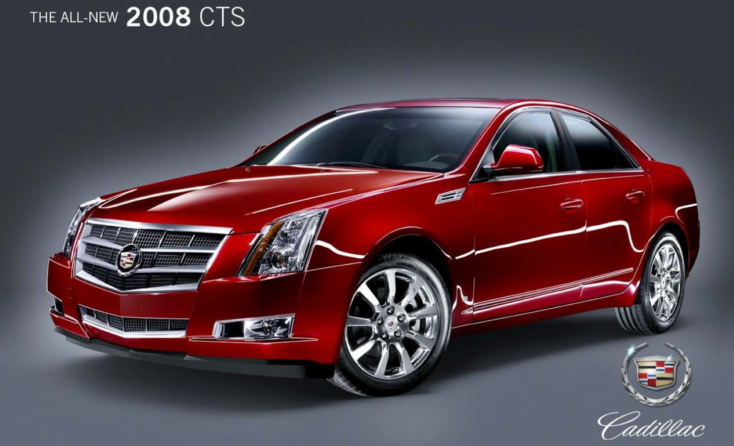 Cadillac CTS, 2008 Cadillac CTS, glossy red, HD Desktop Wallpaper