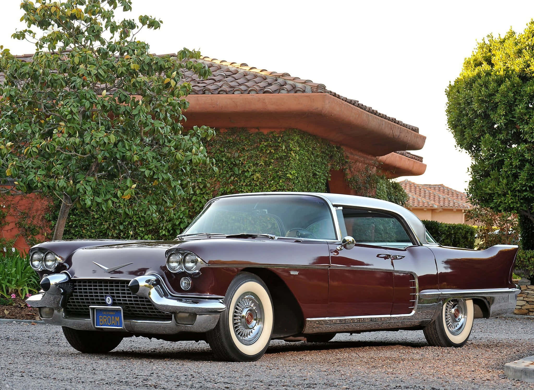 Cadillac Eldorado, 1959 Cadillac, maroon, Full HD Desktop Wallpaper