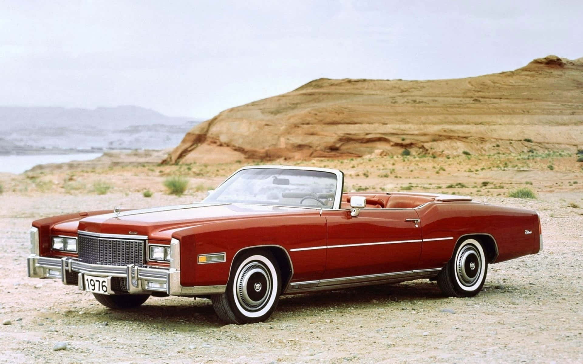 Cadillac Eldorado, 1976, red, Full HD Desktop Wallpaper