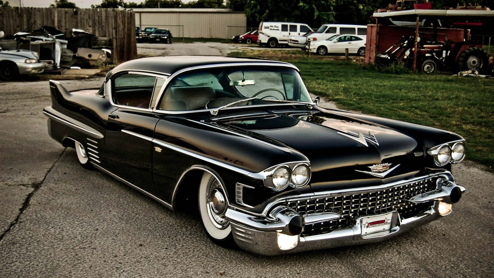 Cadillac Eldorado, 1959 Cadillac, glossy black, Full HD Desktop Wallpaper