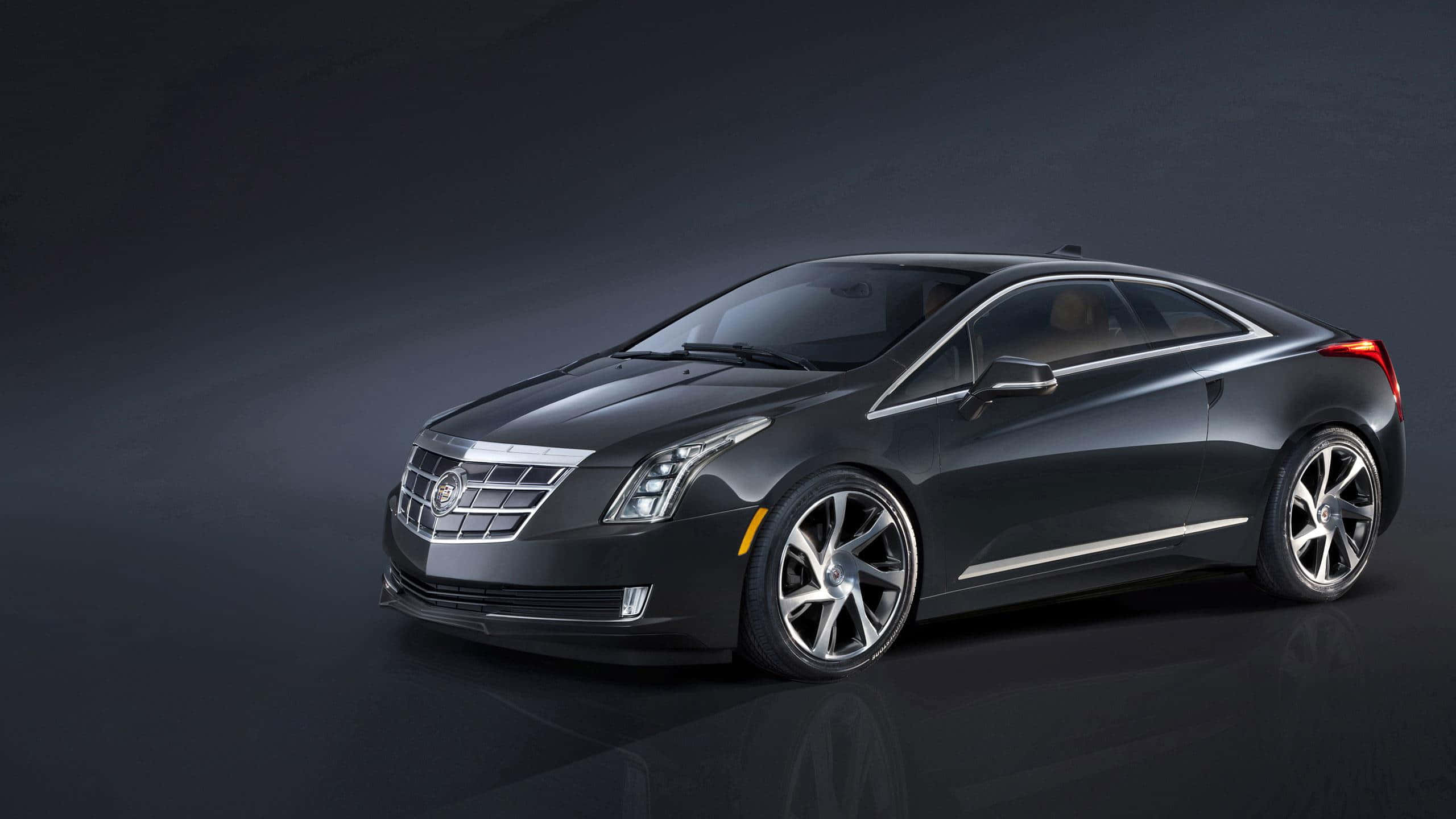 Cadillac ELR, black, studio lights, 2K Desktop Wallpaper