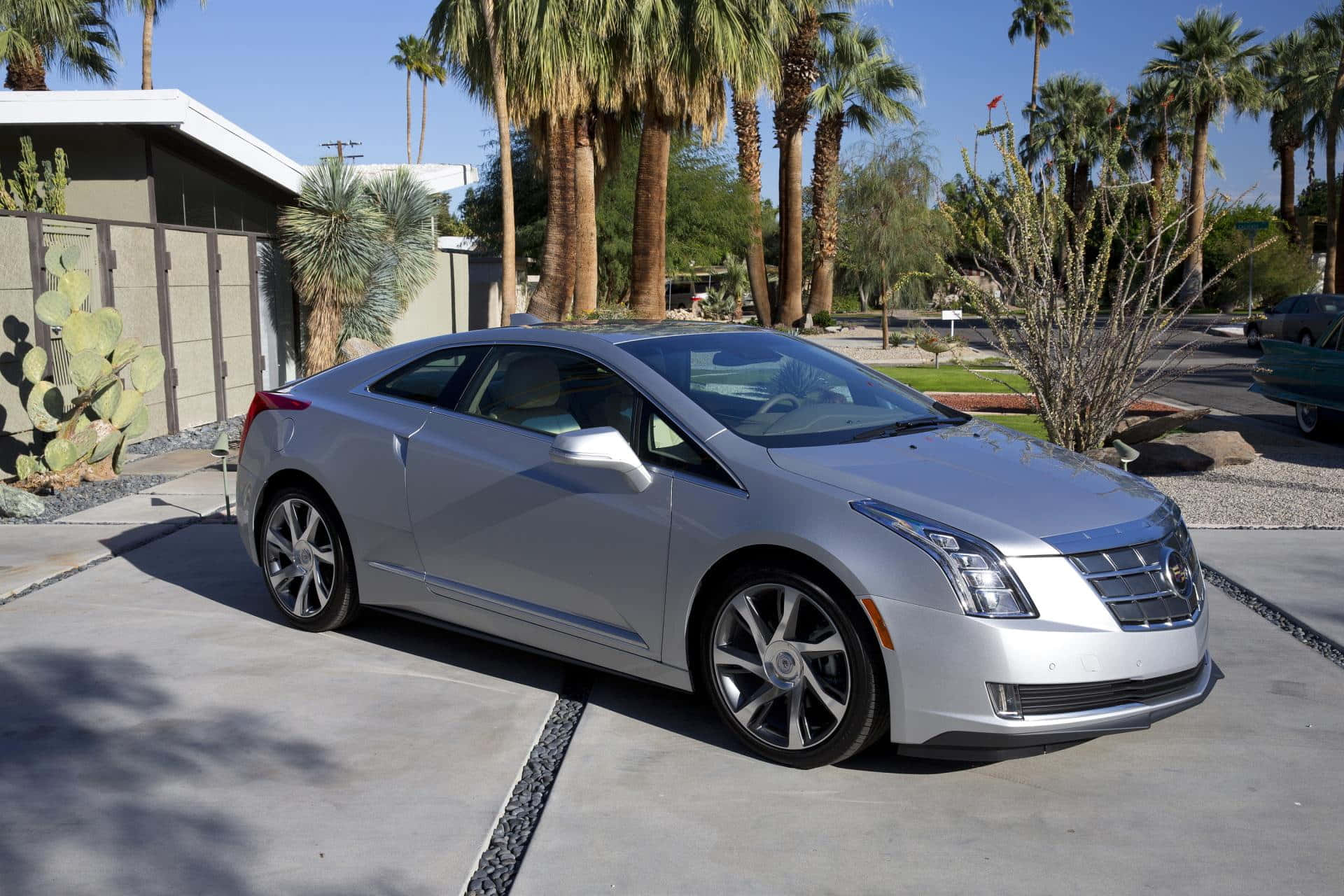 Cadillac ELR, silver, desert sun, Full HD Desktop Wallpaper