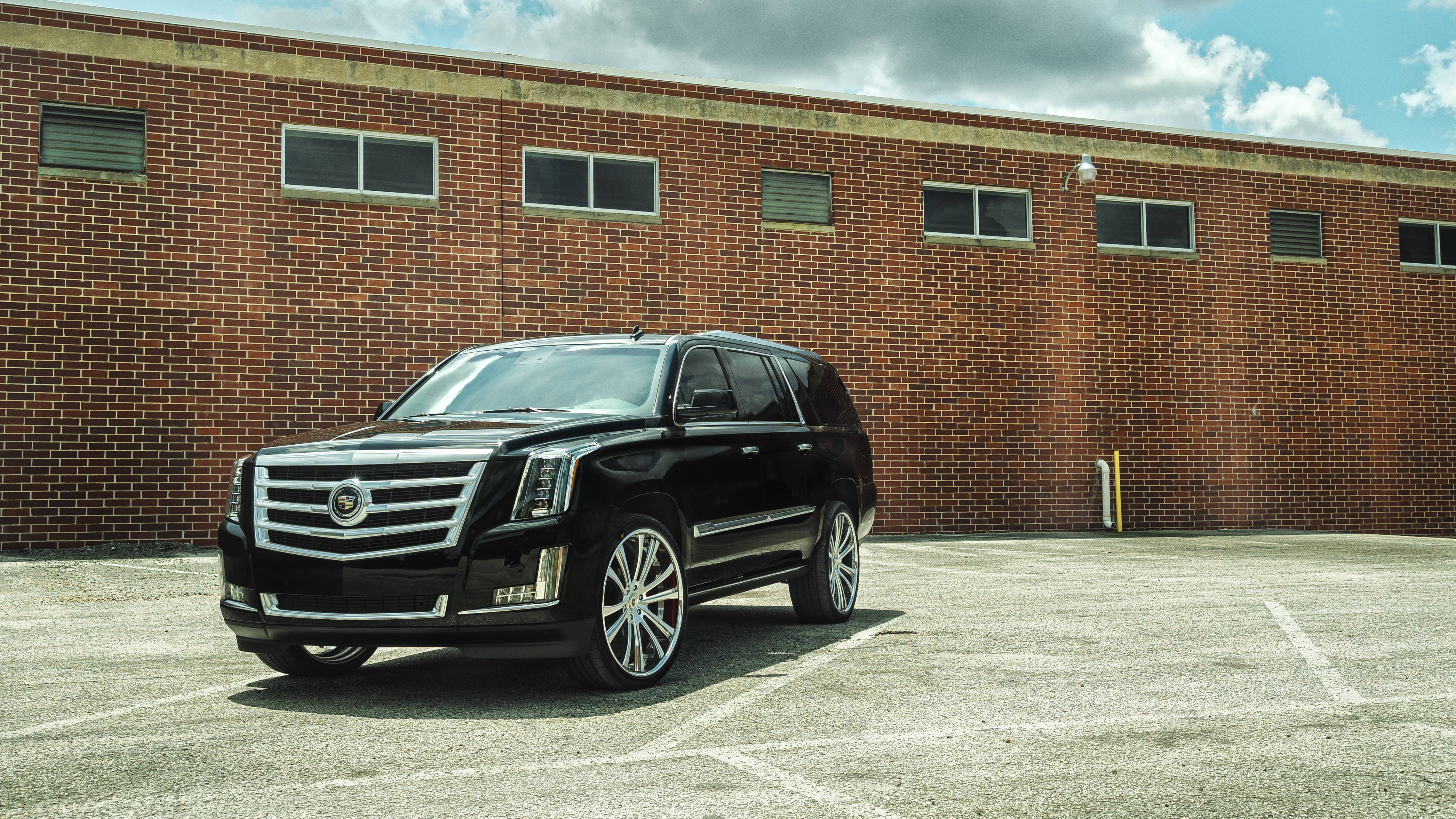Cadillac Escalade, black, sleek, 4K Desktop Wallpaper