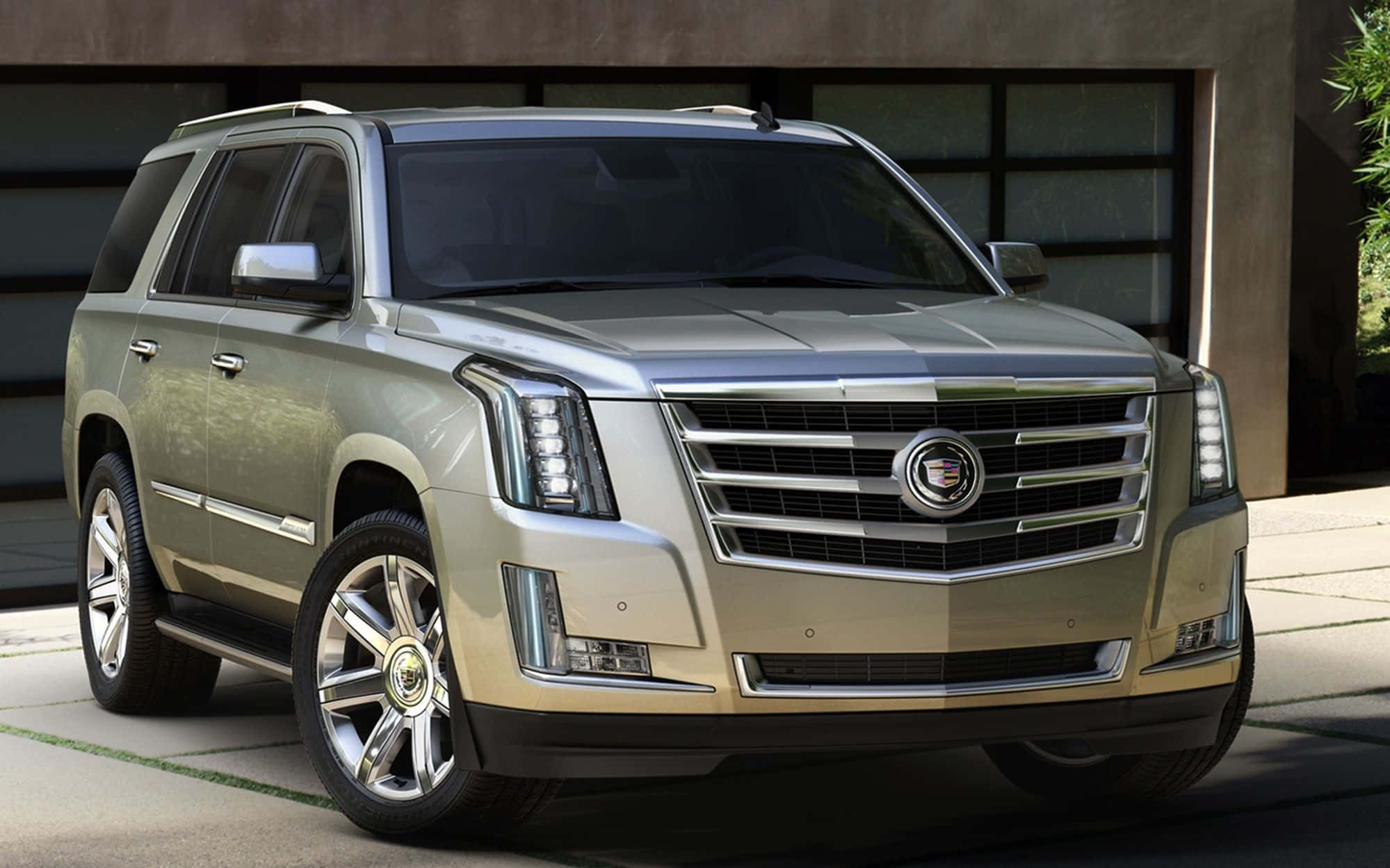 Cadillac Escalade, 1999, gold, Full HD Desktop Wallpaper