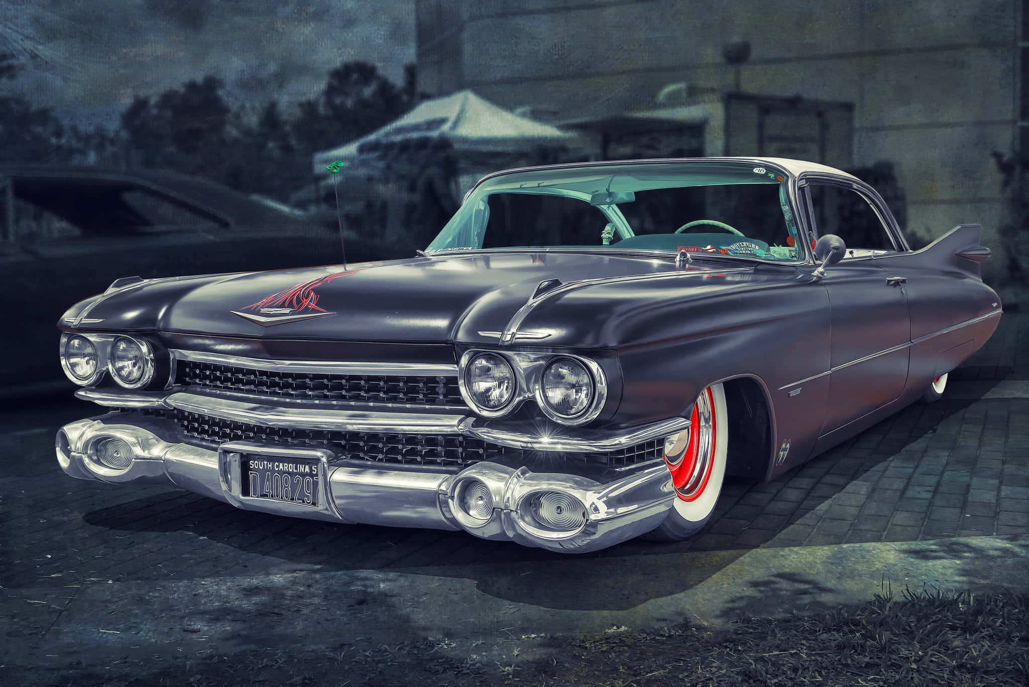 Cadillac Fleetwood, vintage Cadillac, chrome accents, Full HD Desktop Wallpaper