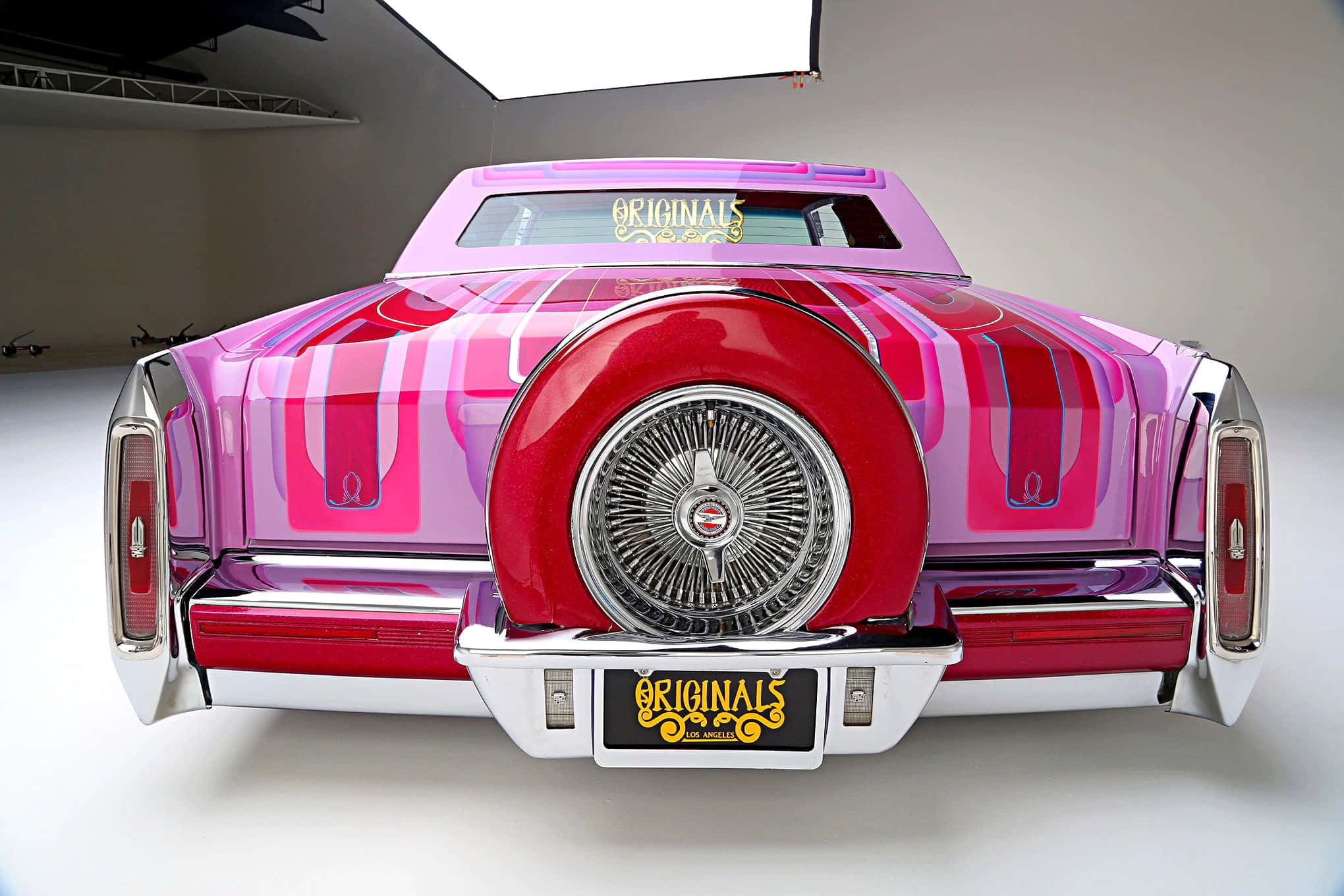 Cadillac Fleetwood, pink, red, Full HD Desktop Wallpaper