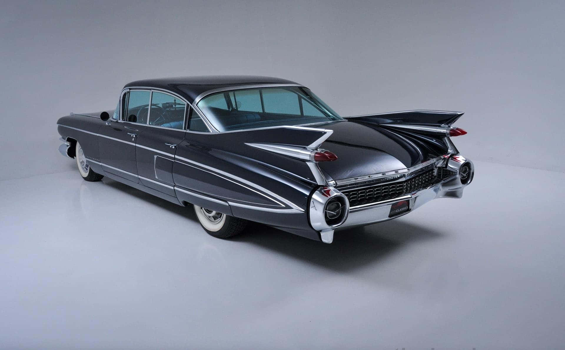 Cadillac Fleetwood, 1959 Cadillac, sleek black, Full HD Desktop Wallpaper