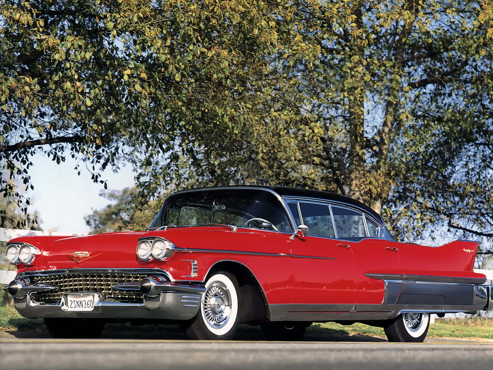 Cadillac Fleetwood, 1959 Cadillac, glossy red, HD Desktop Wallpaper