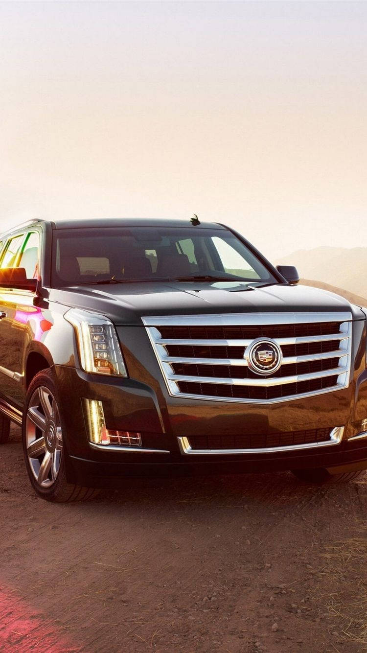 Cadillac, black, sunset, HD Phone Wallpaper
