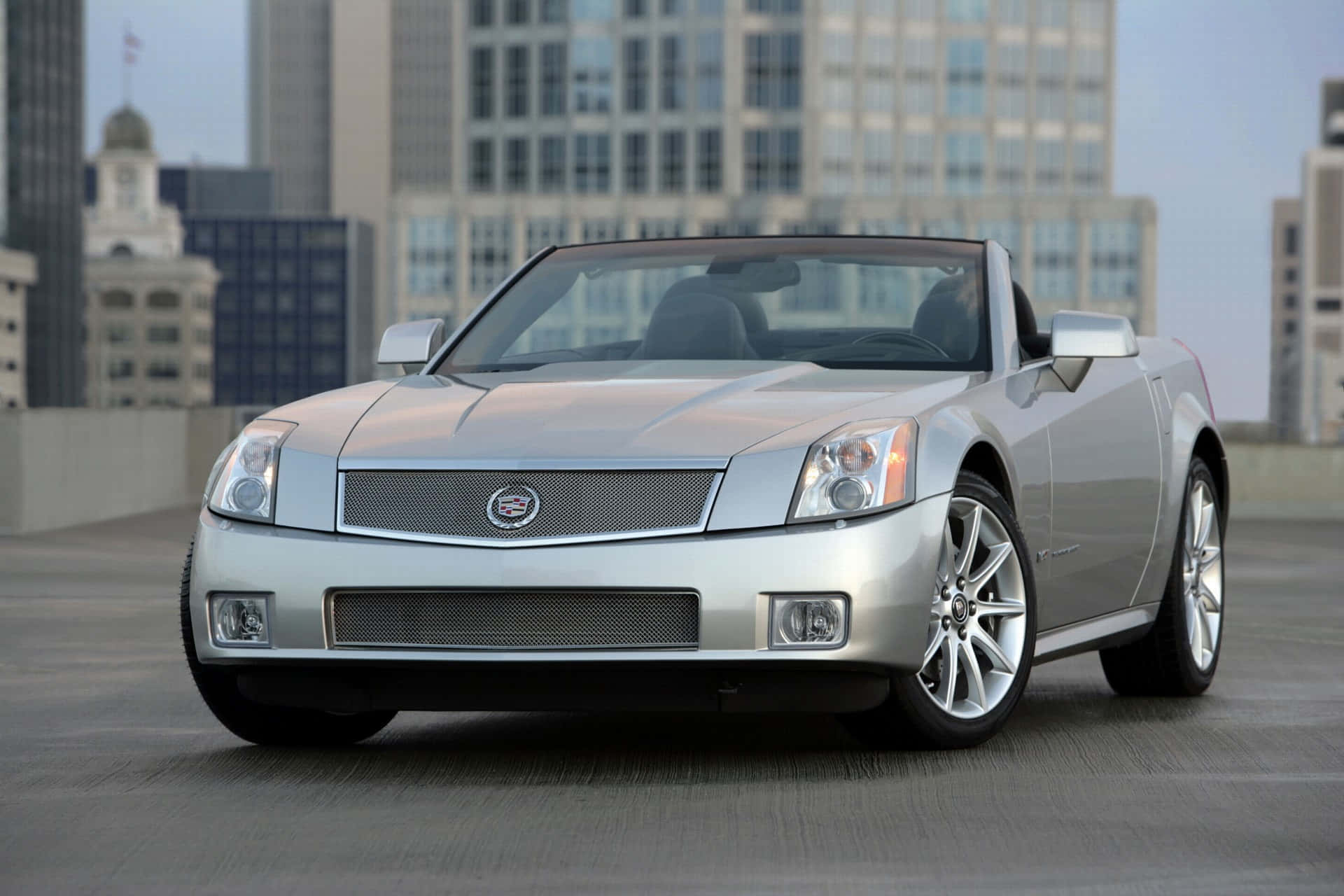 Cadillac XLR, silver, convertible, Full HD Desktop Wallpaper