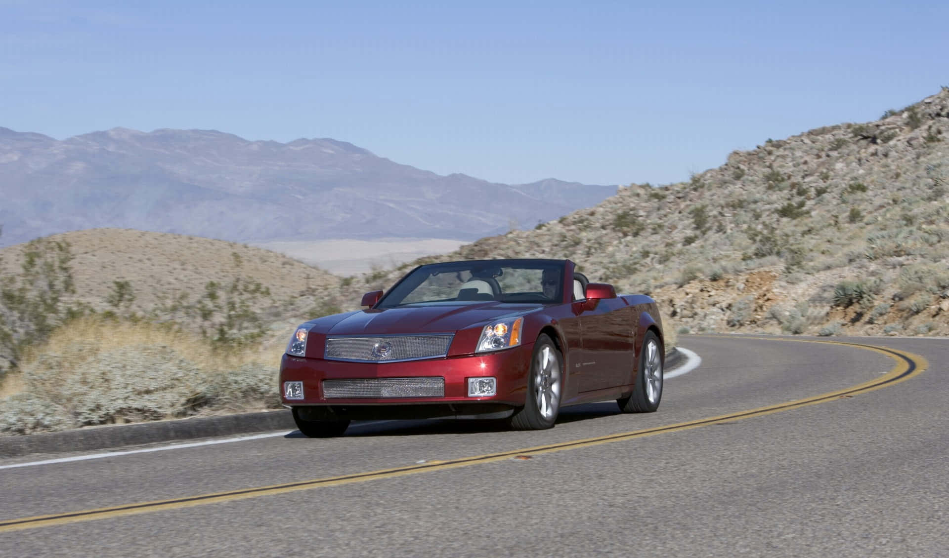 Cadillac XLR, glossy red, convertible sports car, Full HD Desktop Wallpaper