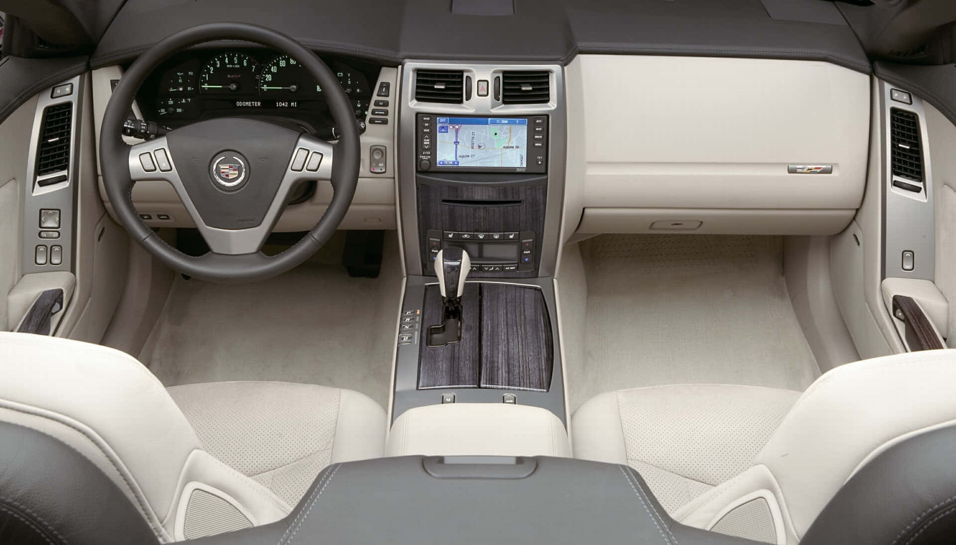 Cadillac XLR, beige, black, Full HD Desktop Wallpaper