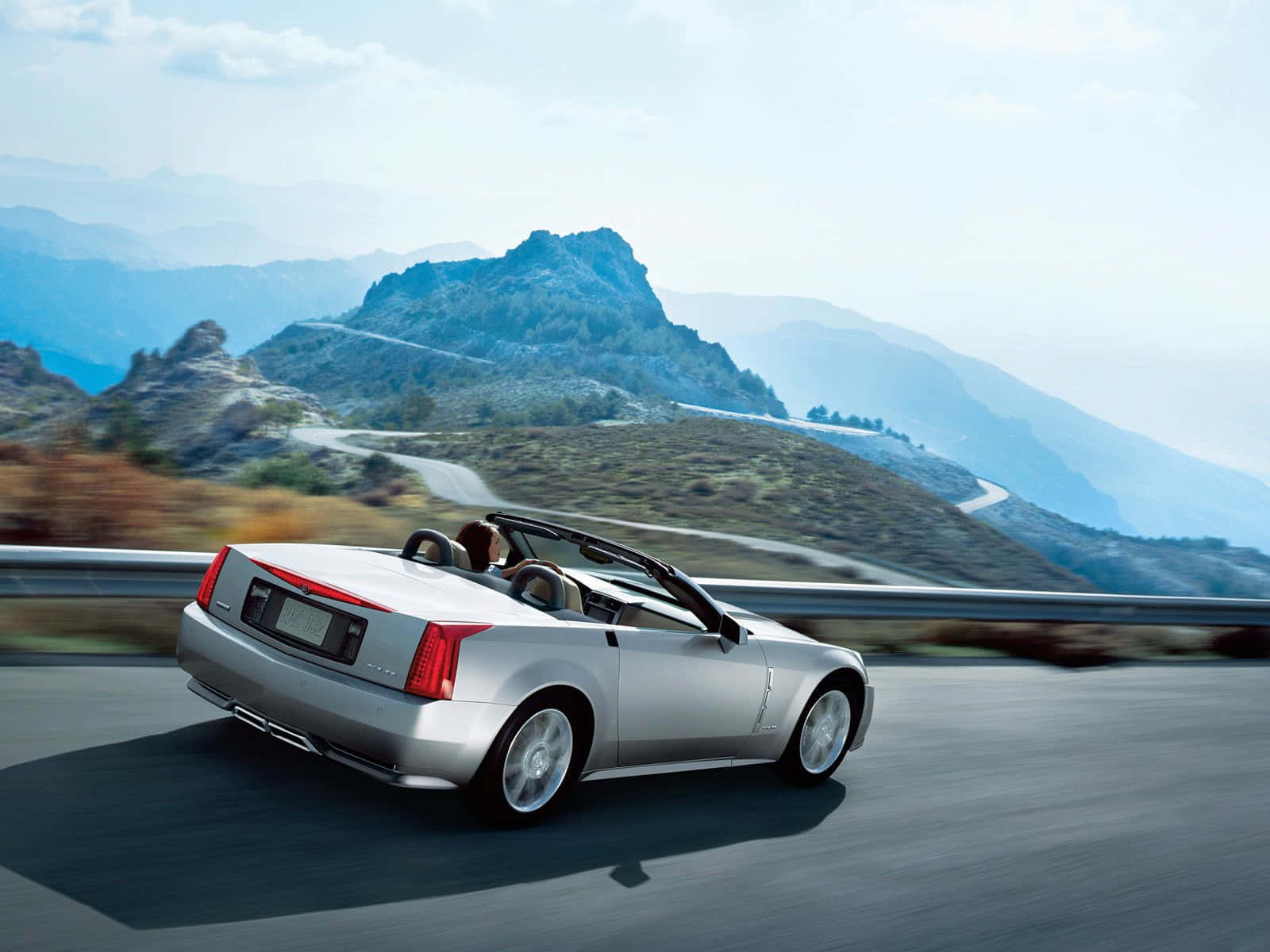 Cadillac XLR, silver, convertible, HD Desktop Wallpaper
