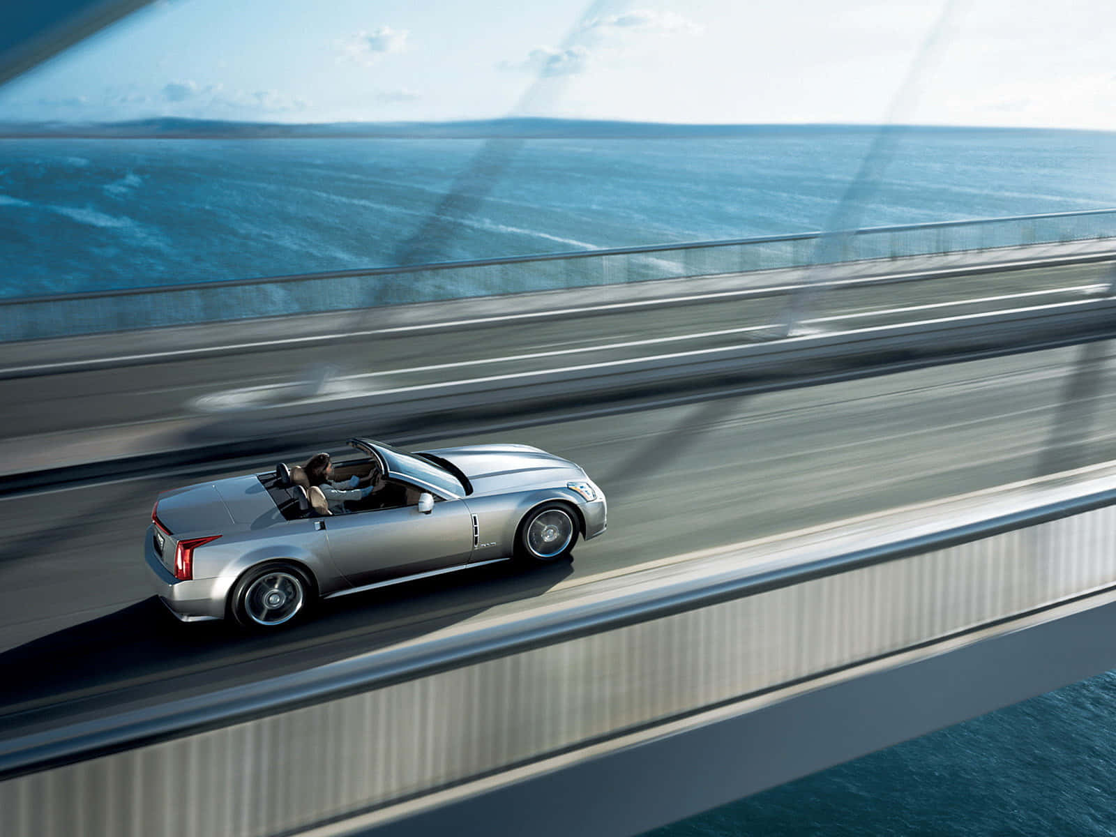 Cadillac XLR, silver, convertible, HD Desktop Wallpaper