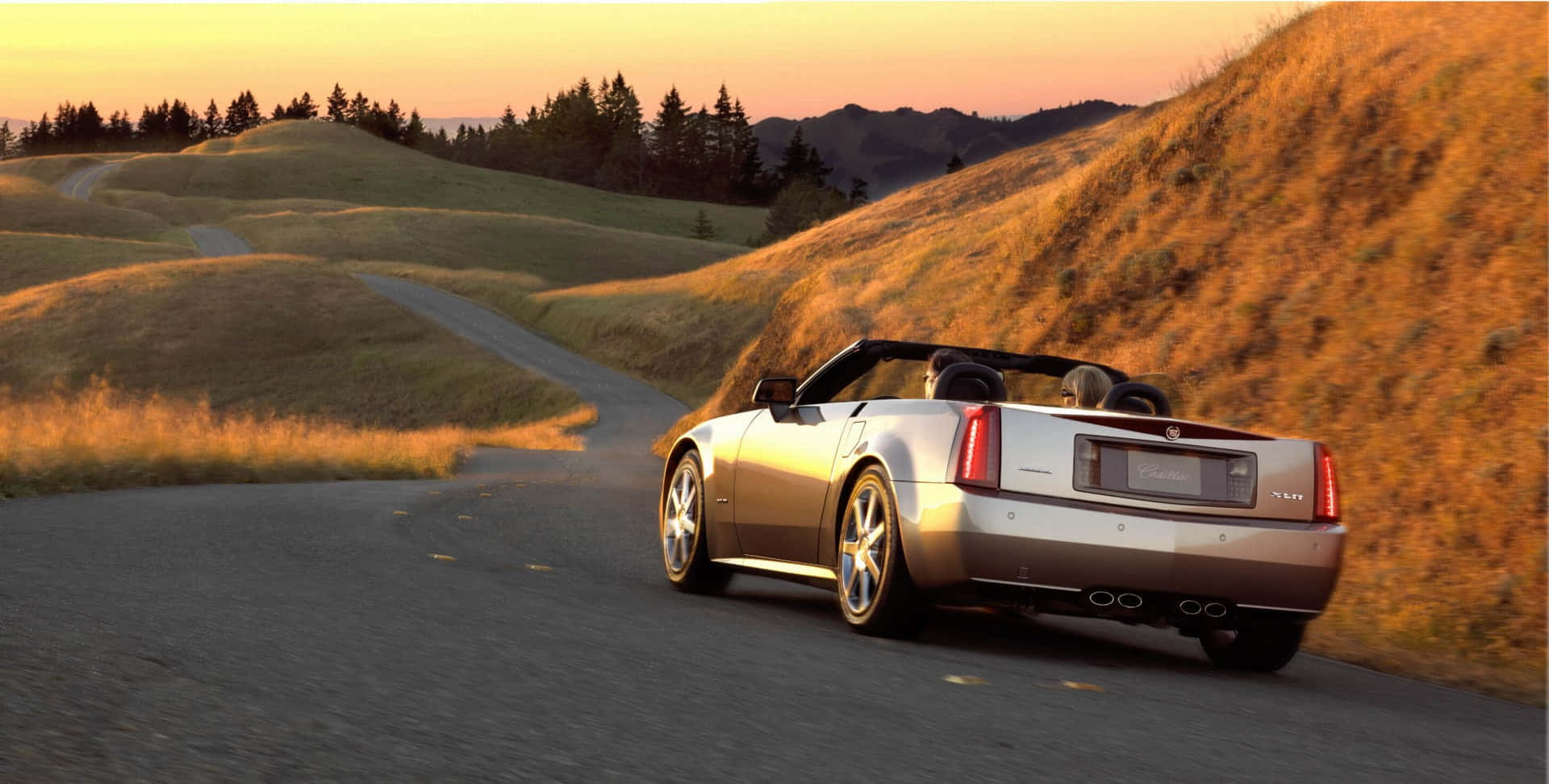 Cadillac XLR, silver, convertible, Full HD Desktop Wallpaper