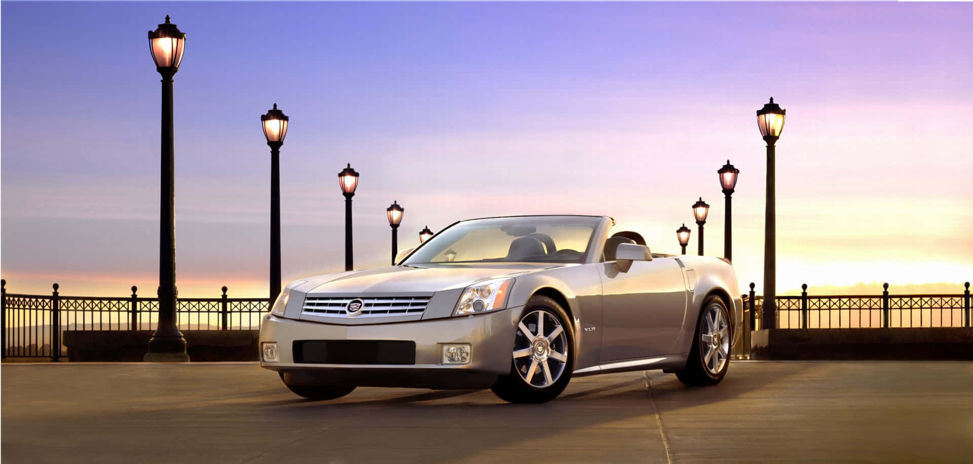 Cadillac XLR, silver, convertible, Full HD Desktop Wallpaper