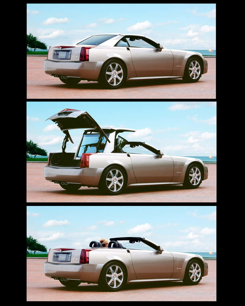Cadillac XLR, silver, convertible, SD Phone Wallpaper