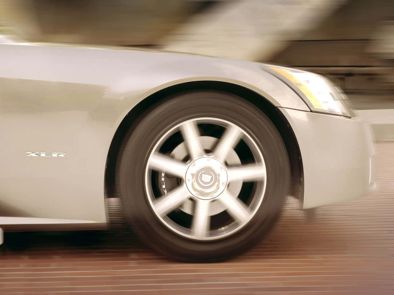 Cadillac XLR, silver, sports car, HD Desktop Wallpaper