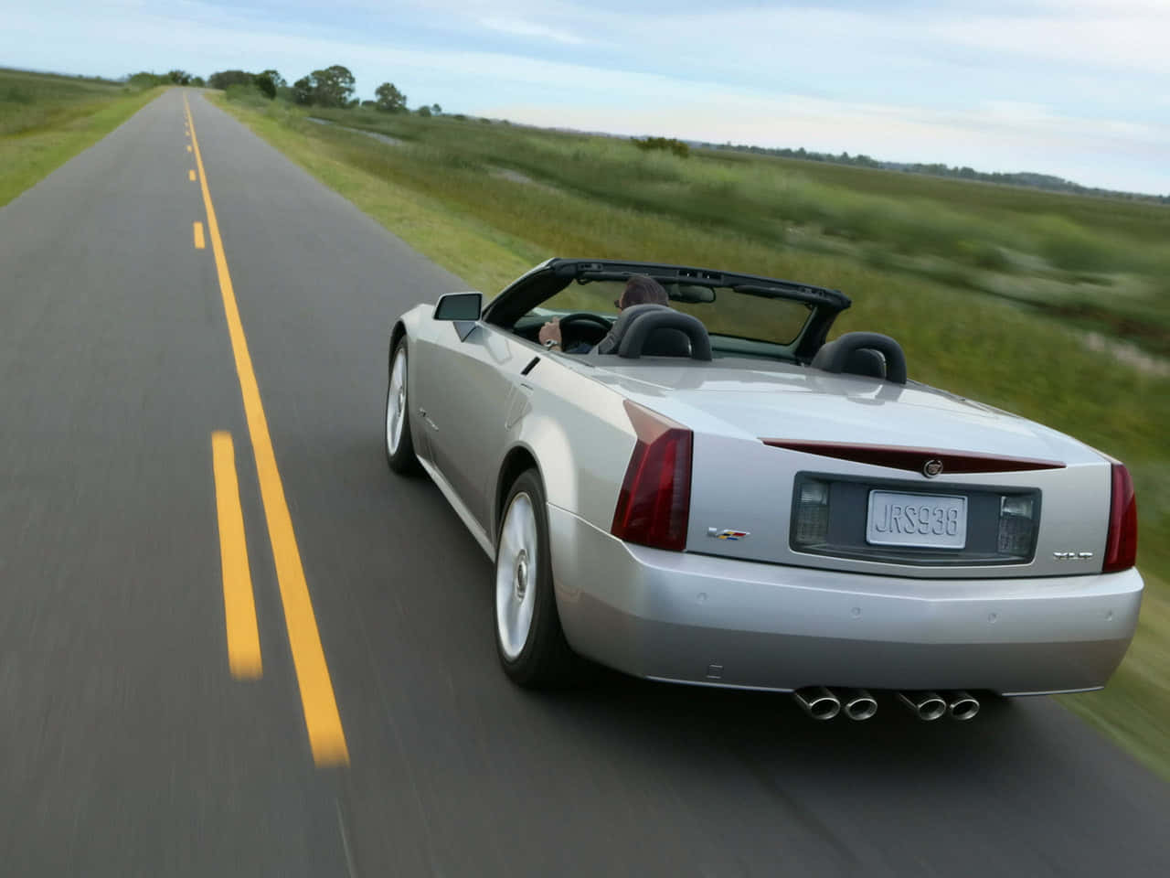 Cadillac XLR, silver, convertible, HD Desktop Wallpaper