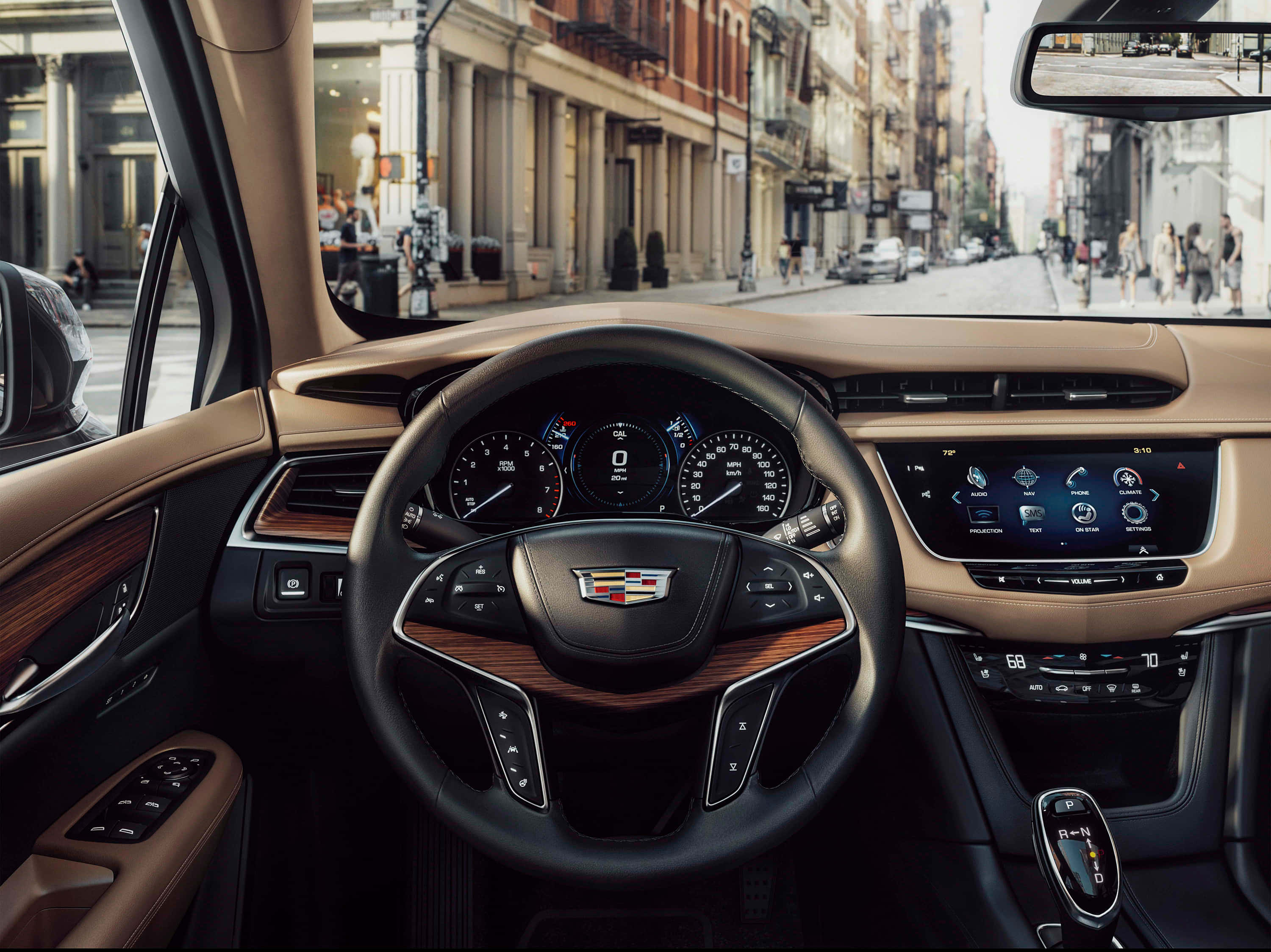 Cadillac XT5, tan leather, wood trim, 2K Desktop Wallpaper