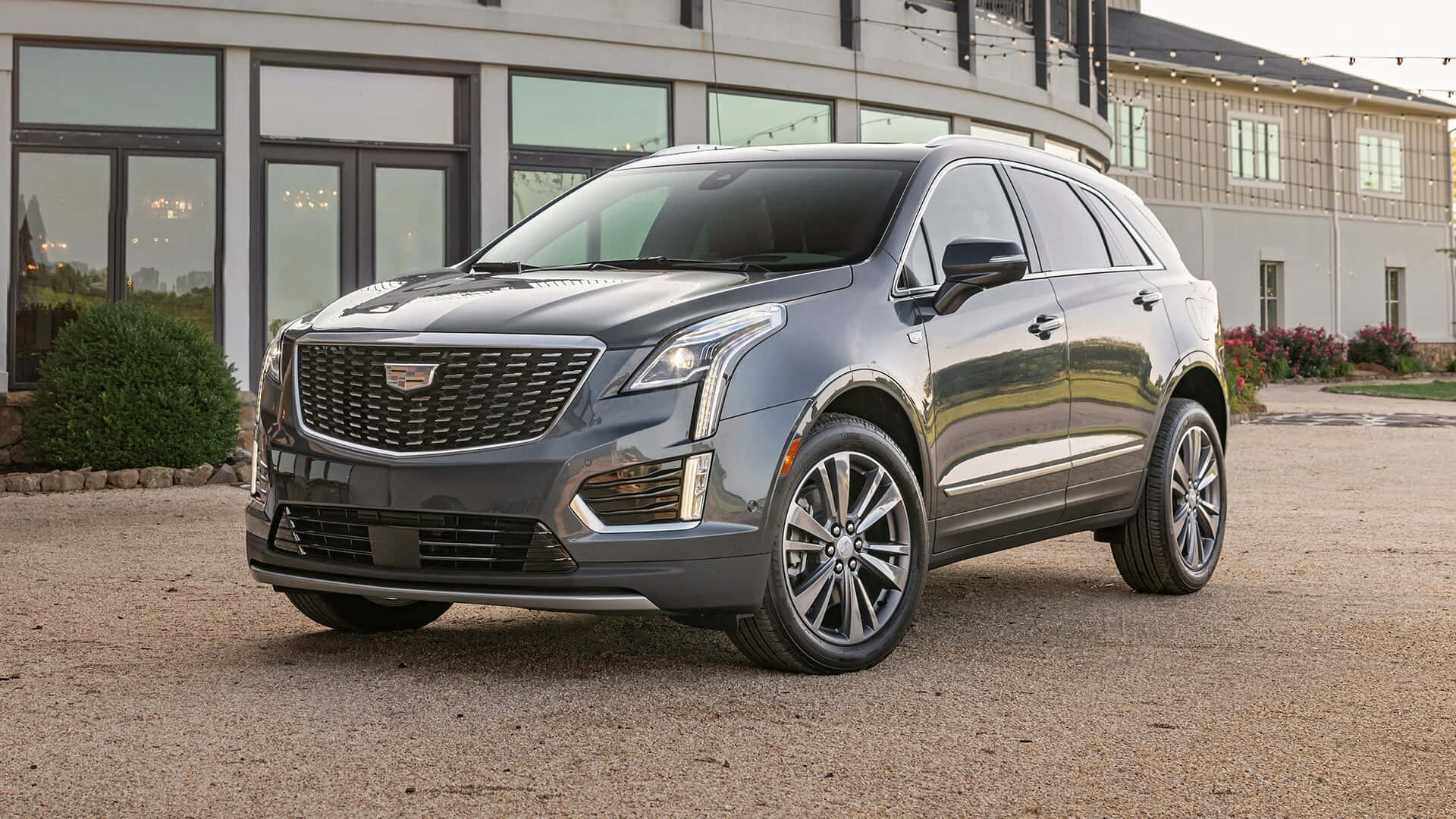 Cadillac XT5, gray, gravel, Full HD Desktop Wallpaper