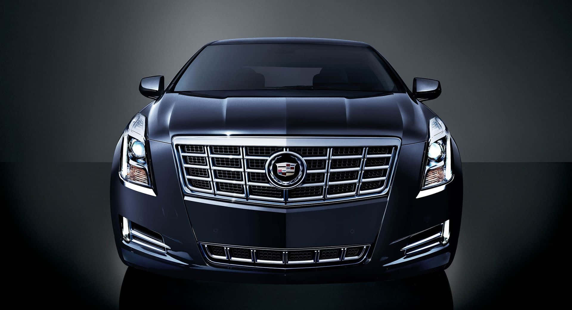 Cadillac XTS, black, studio lights, HD Desktop Wallpaper