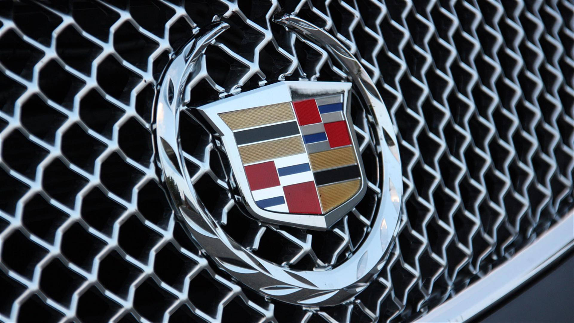Cadillac, emblem, hood, Full HD Desktop Wallpaper