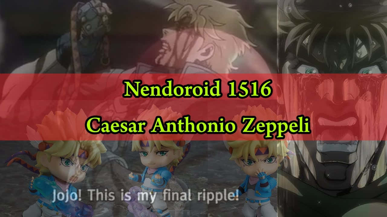 Caesar Anthonio Zeppeli, anime portrait, bold red text overlay, HD Desktop Wallpaper