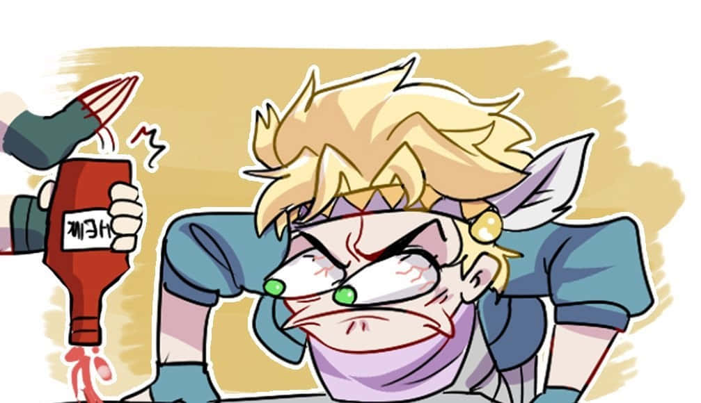 Caesar Anthonio Zeppeli, blonde hair, green eyes, SD Desktop Wallpaper