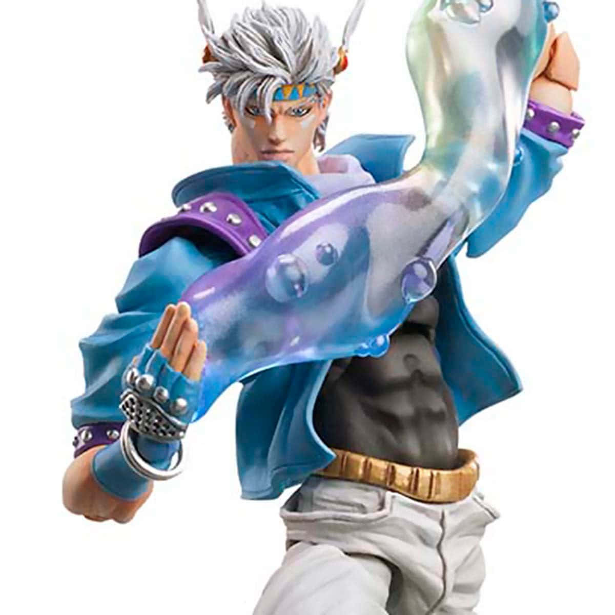 Caesar Anthonio Zeppeli, silver-haired warrior, blue and purple gear, SD Desktop Wallpaper