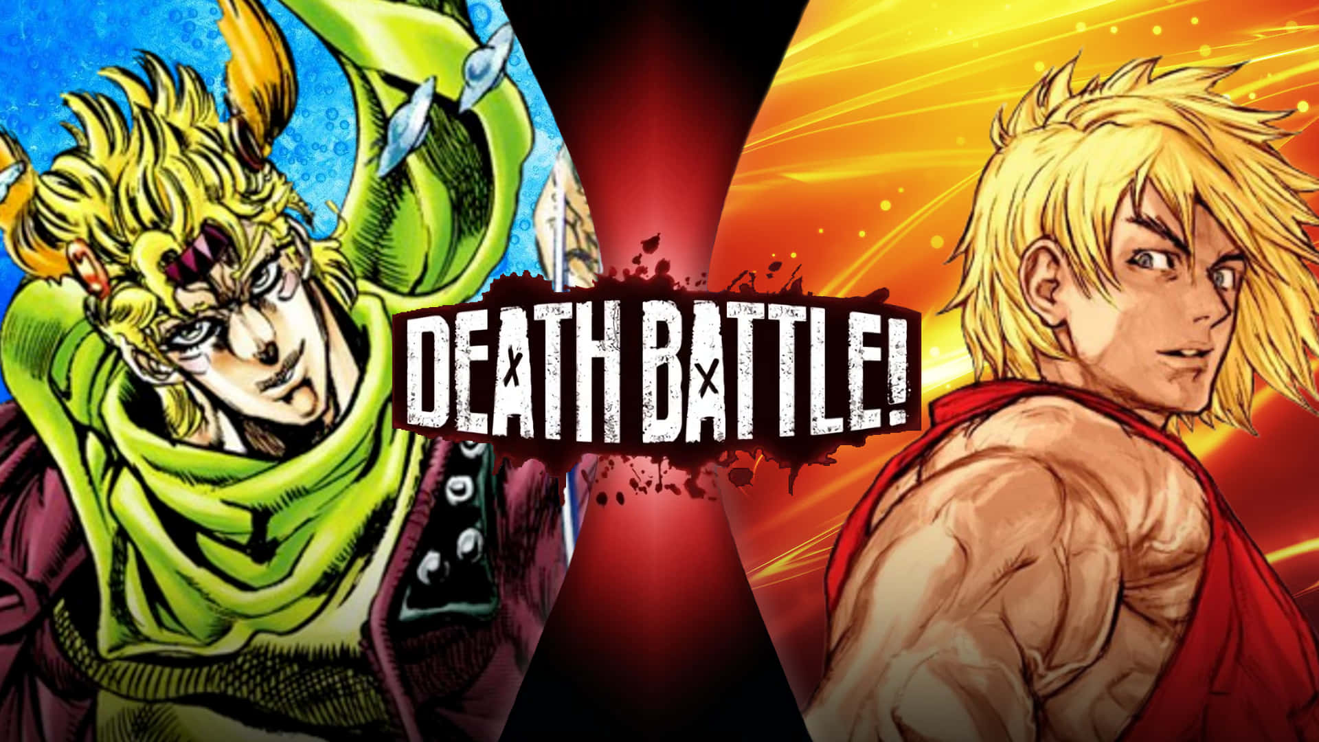 Caesar Anthonio Zeppeli, anime fighters, split-screen death battle, Full HD Desktop Wallpaper