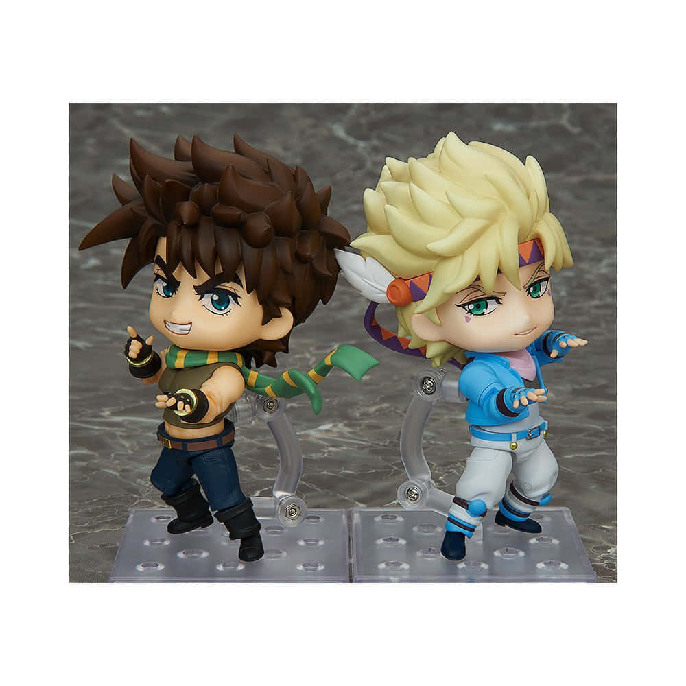 Caesar Anthonio Zeppeli, chibi anime figures, spiky hair, SD Desktop Wallpaper