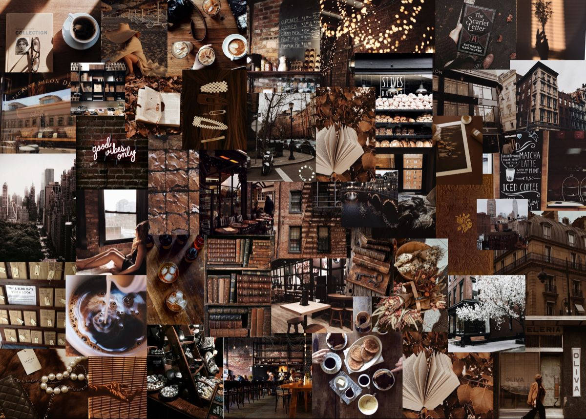 vintage coffee shops, books, city streets, SD Desktop Wallpaper