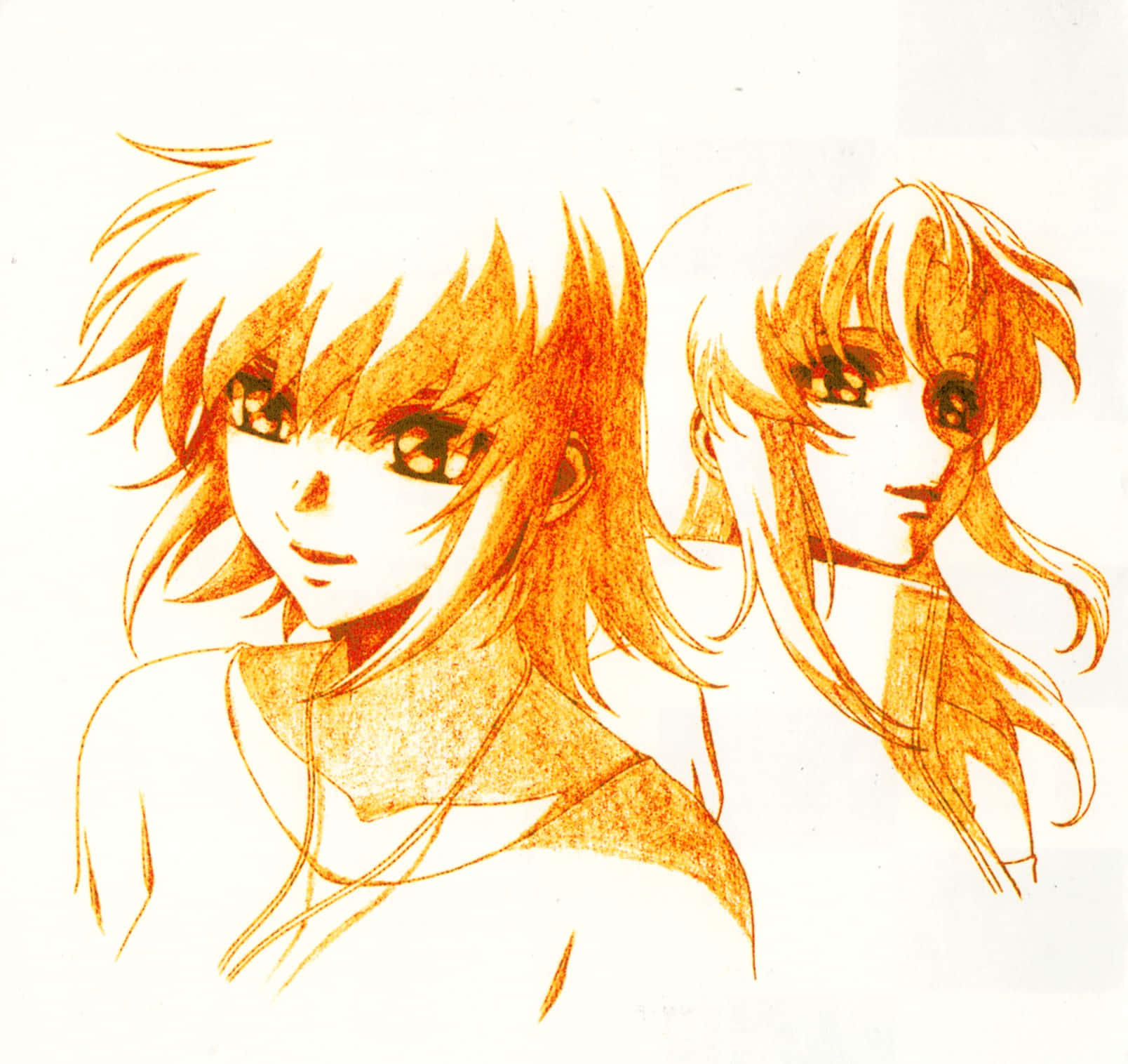 Cagalli Yula Athha, fiery orange hair, intense eyes, HD Desktop Wallpaper