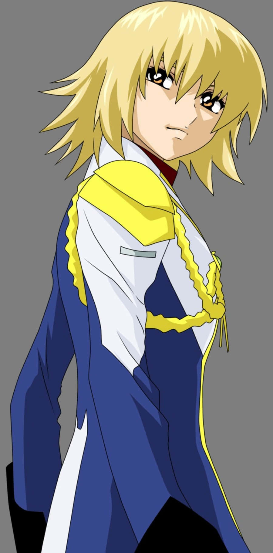 Cagalli Yula Athha, blue and yellow uniform, blonde anime character, HD Phone Wallpaper